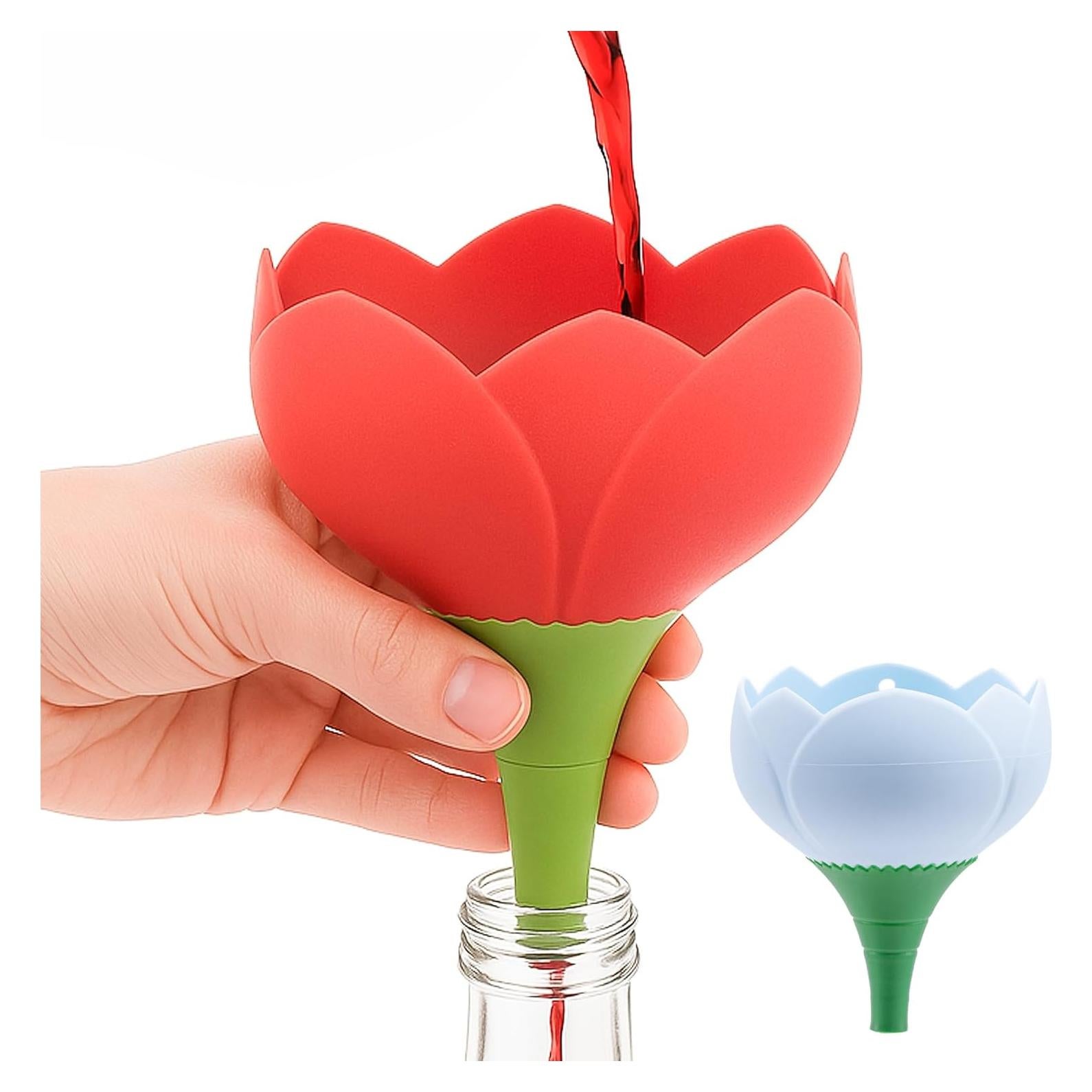 Embudos de Cocina Li & Zhao - 2 Piezas Silicona Rojo/Azul