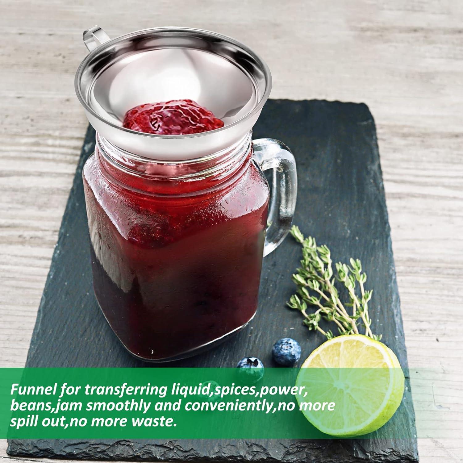 Juego de Embudos de Acero Inoxidable TRUSBER 2 Piezas