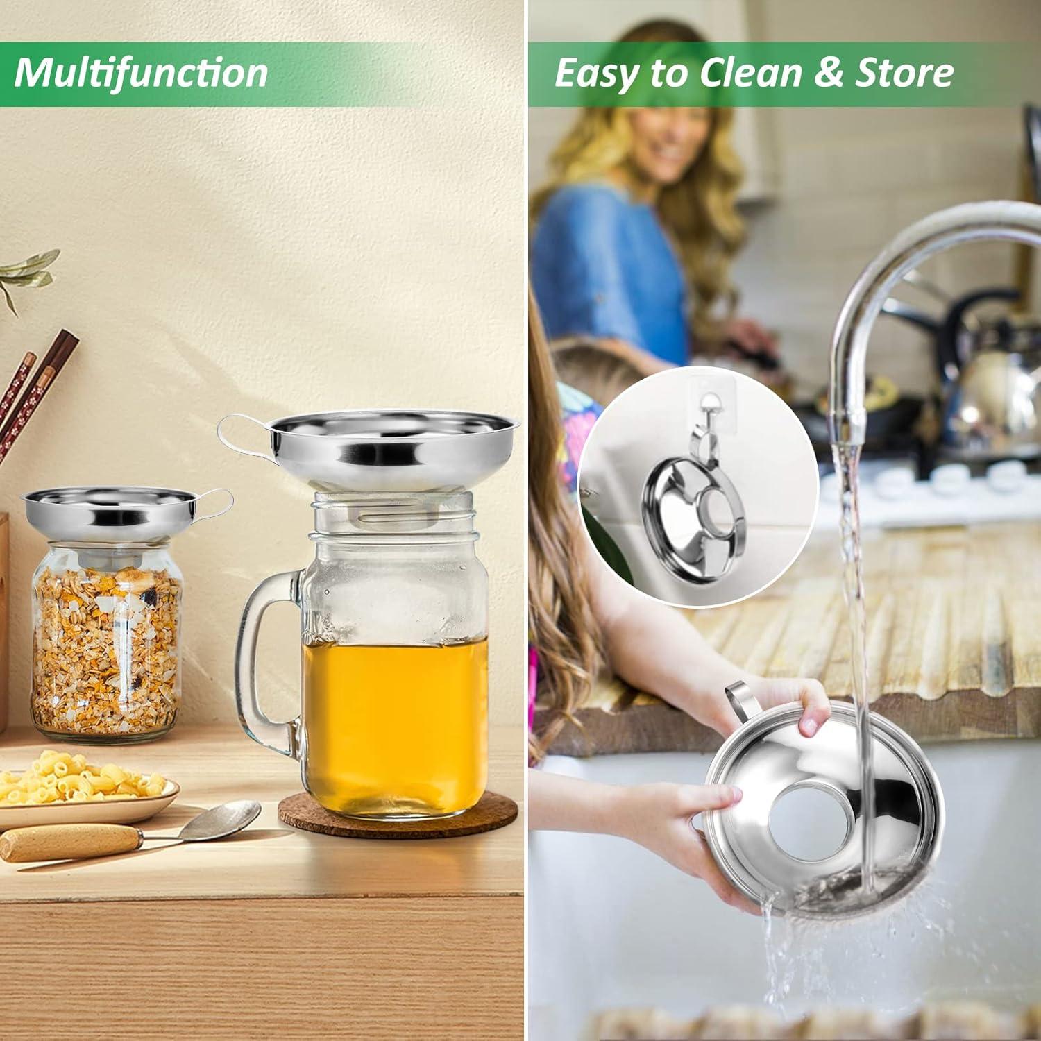 Juego de Embudos de Acero Inoxidable TRUSBER 2 Piezas