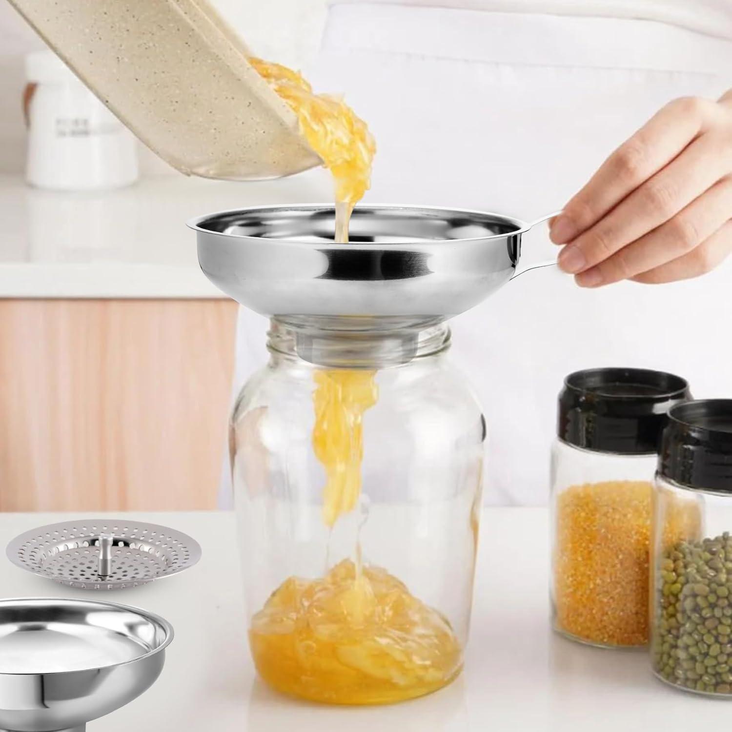 Juego de Embudos de Acero Inoxidable TRUSBER 2 Piezas