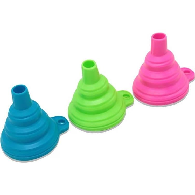 Juego de 3 embudos de silicona colapsables HDTXZYGOOD