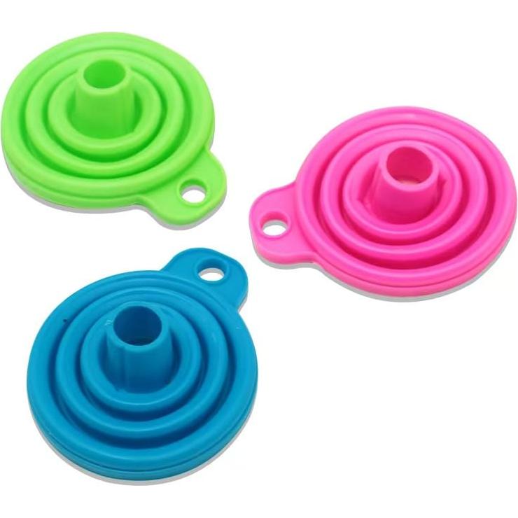 Juego de 3 embudos de silicona colapsables HDTXZYGOOD