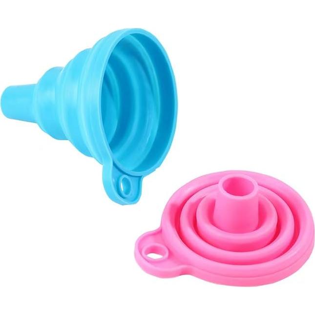 Juego de 3 embudos de silicona colapsables HDTXZYGOOD
