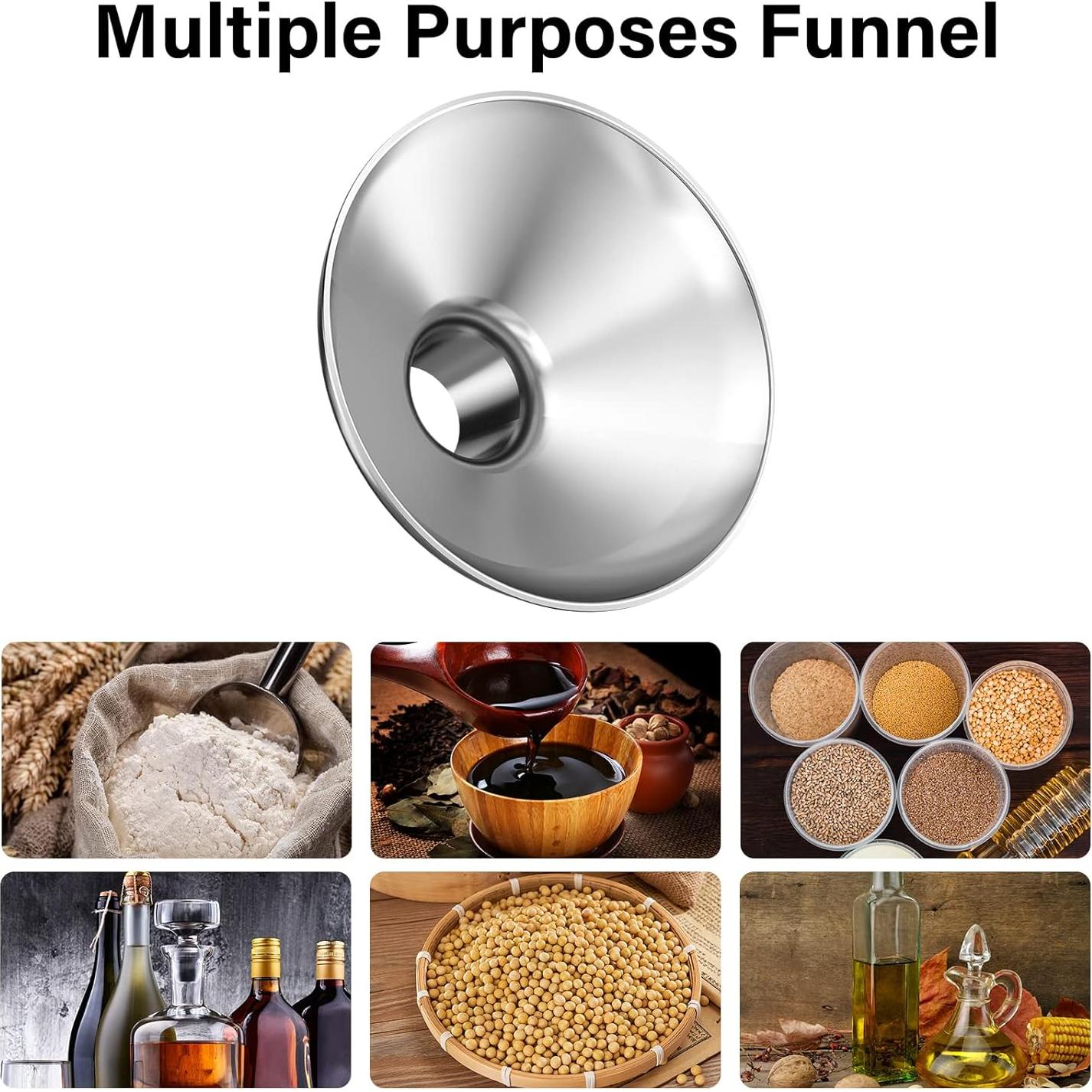 Juego de Embudos de Acero Inoxidable Serinar 2 Tamaños