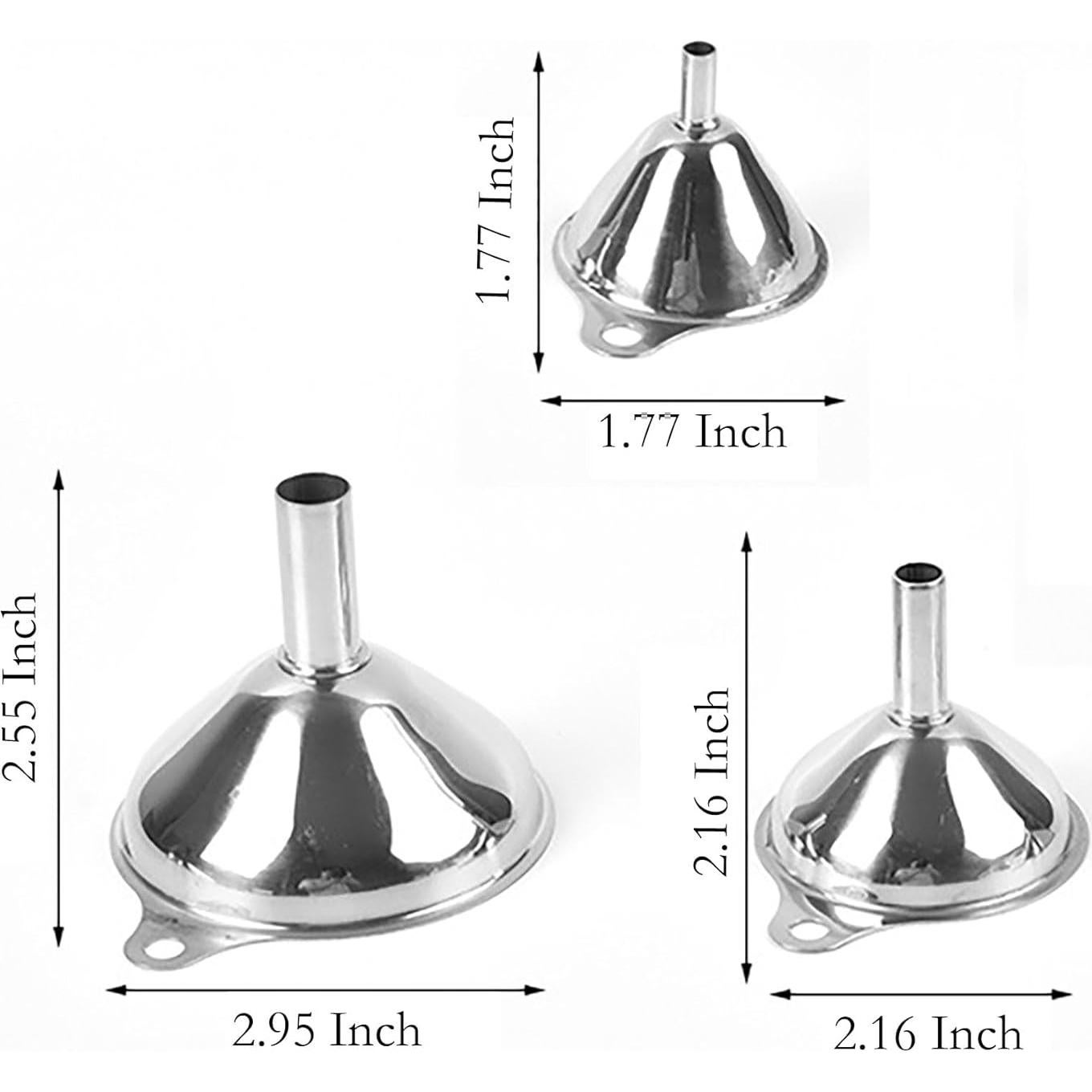 Embudo de Acero Inoxidable YIKANGHENG 3 Piezas Cocina
