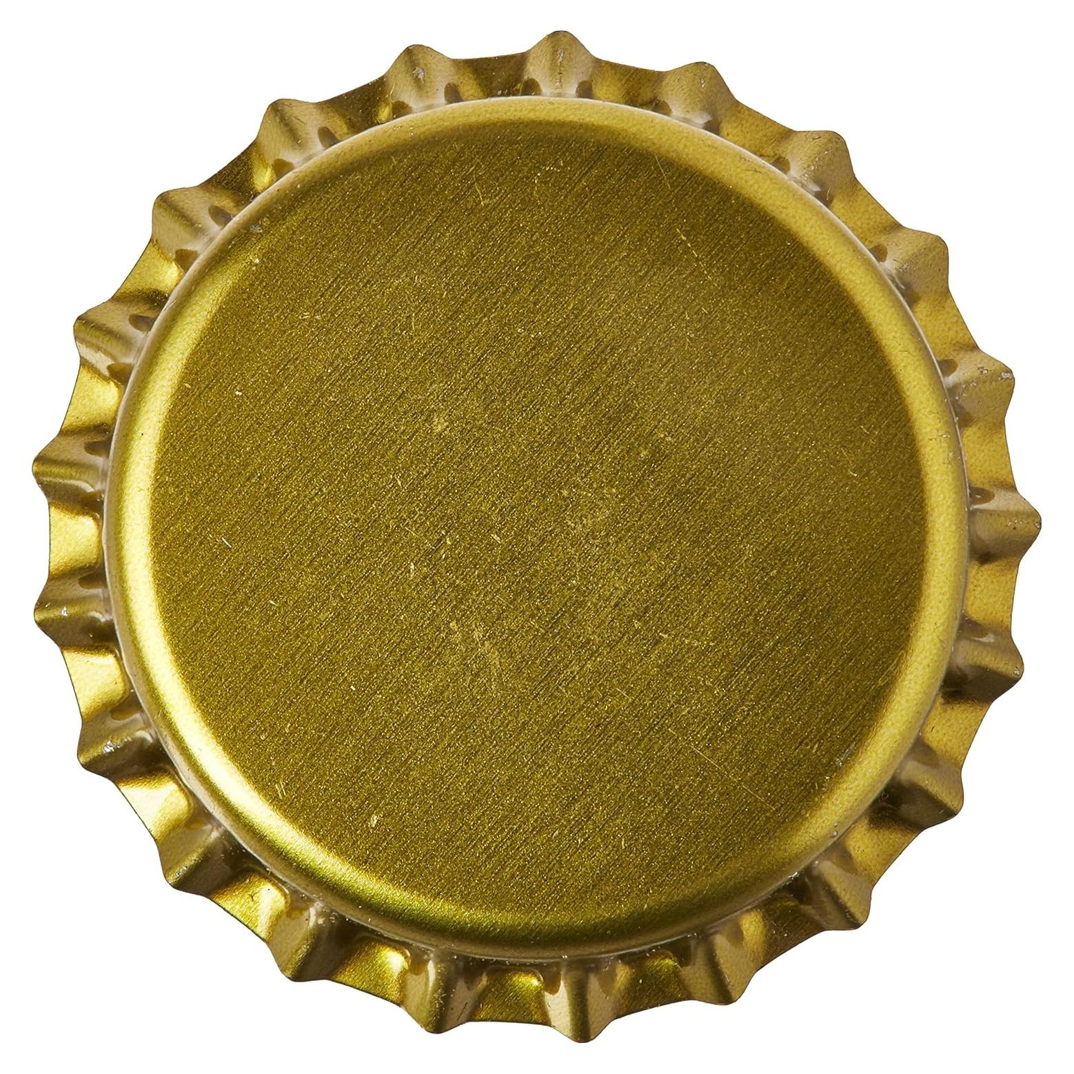 144 Tapas de Botellas de Cerveza Doradas LD Carlson 26mm