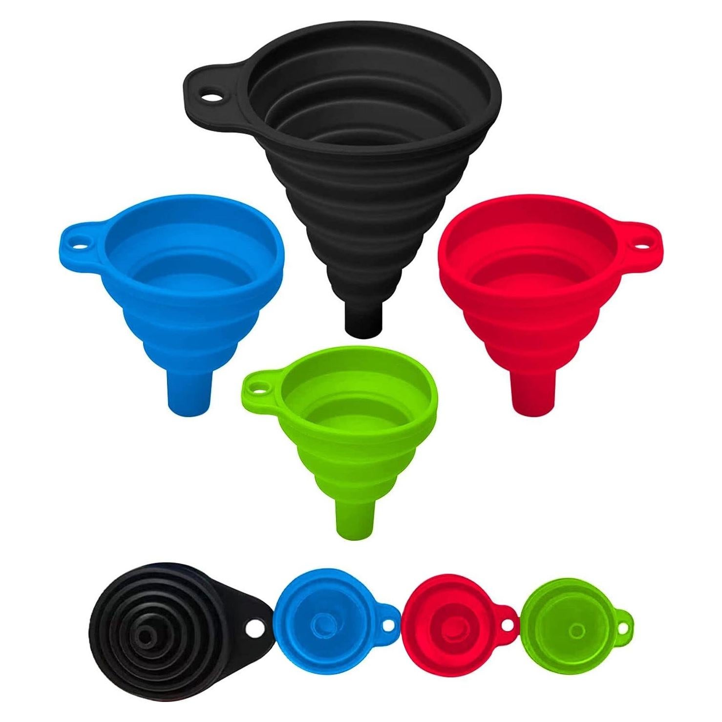 Juego de 4 embudos de silicona colapsables Vigor Path