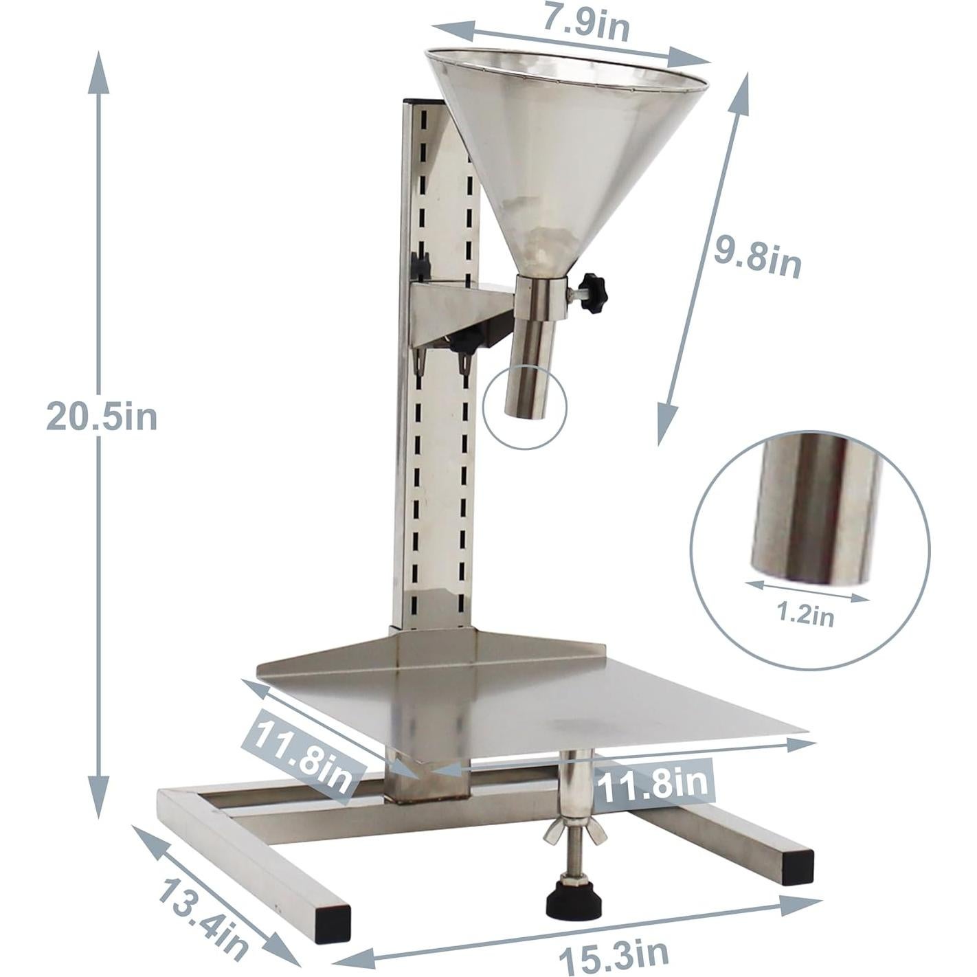 Embudo de Acero Inoxidable TECHTONGDA con Soporte 24,89 cm
