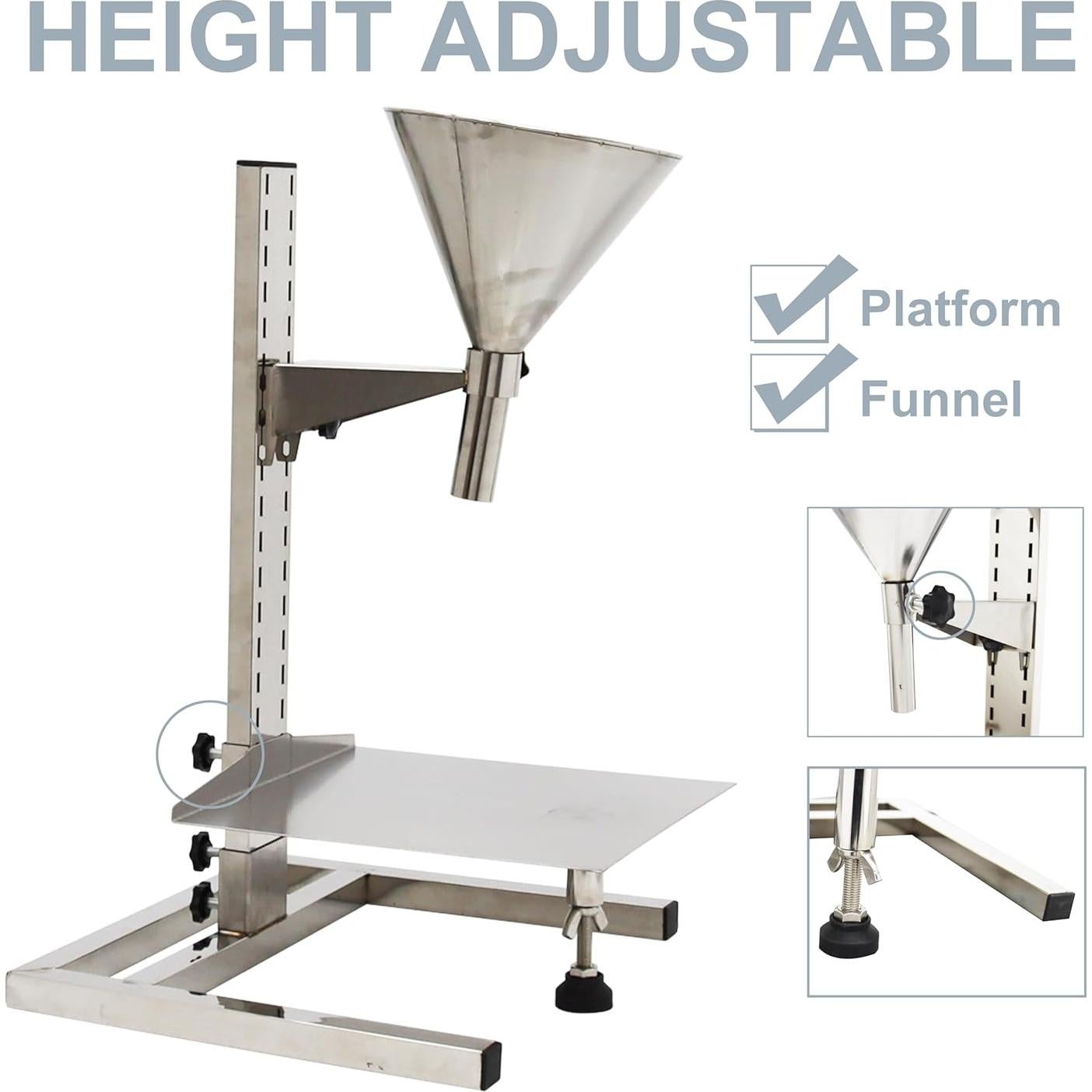 Embudo de Acero Inoxidable TECHTONGDA con Soporte 24,89 cm