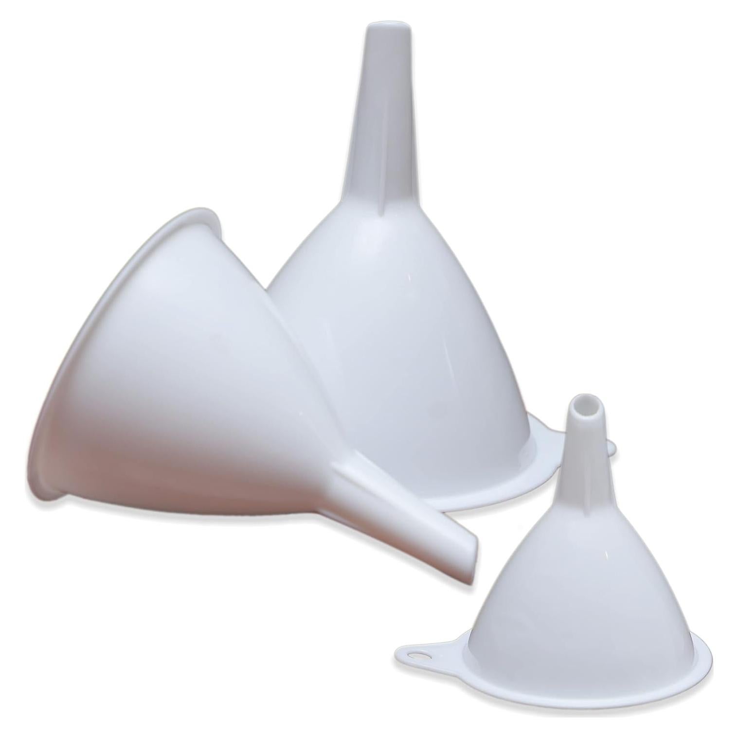 Set de 3 Embudos de Plástico JZ para Cocina y Taller