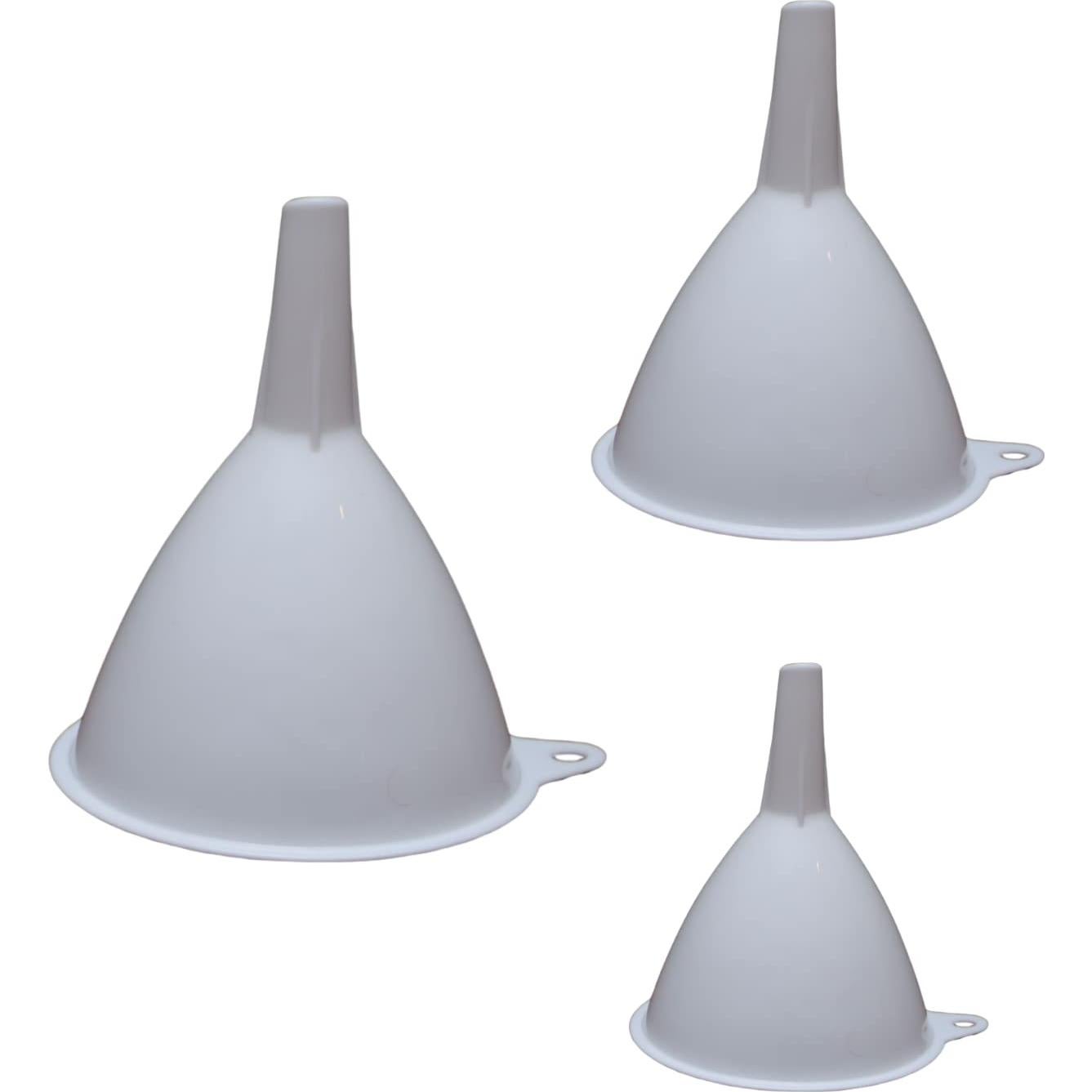 Set de 3 Embudos de Plástico JZ para Cocina y Taller