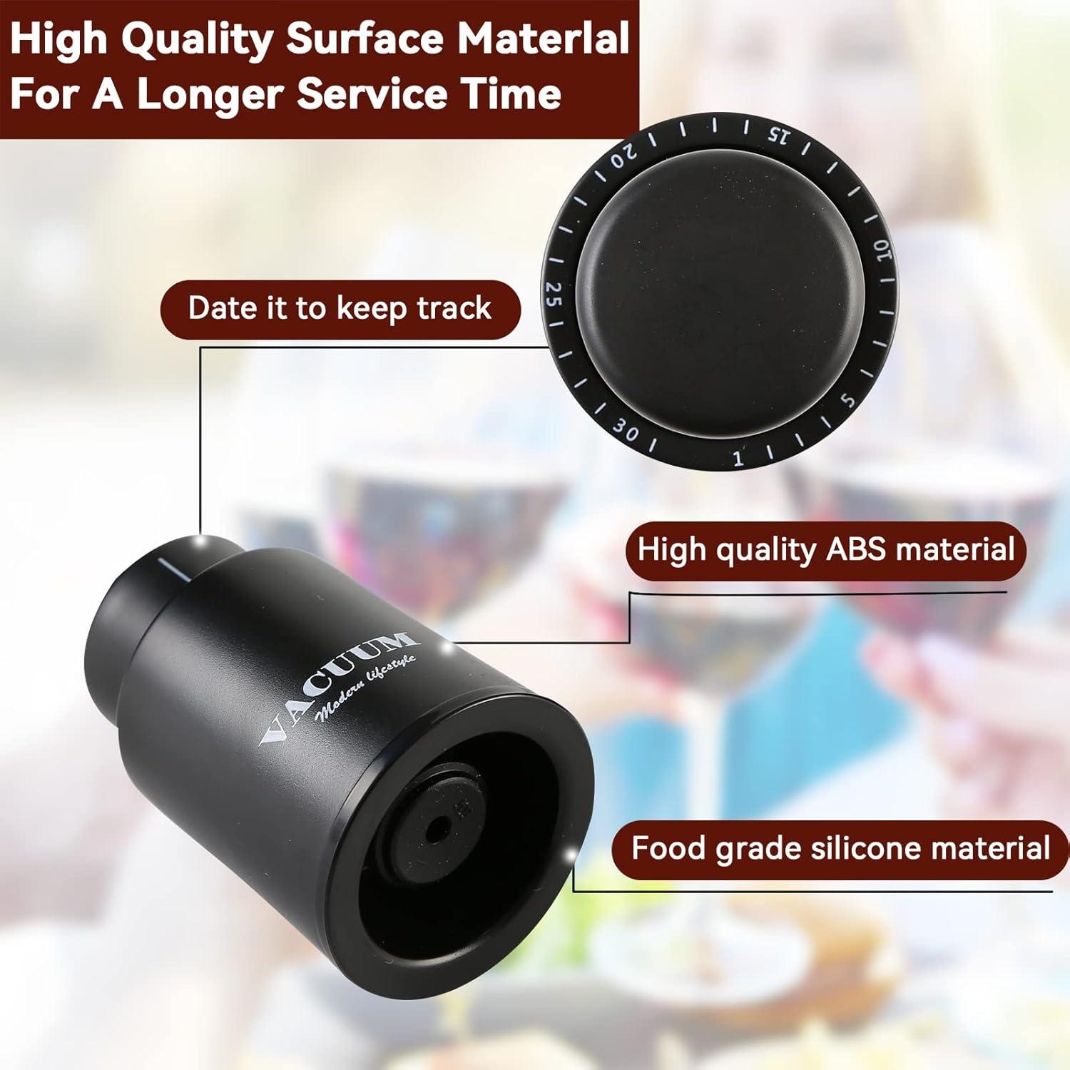 2 Tapones de Vacío para Botellas de Vino Sunwuun - Conservador Reutilizable