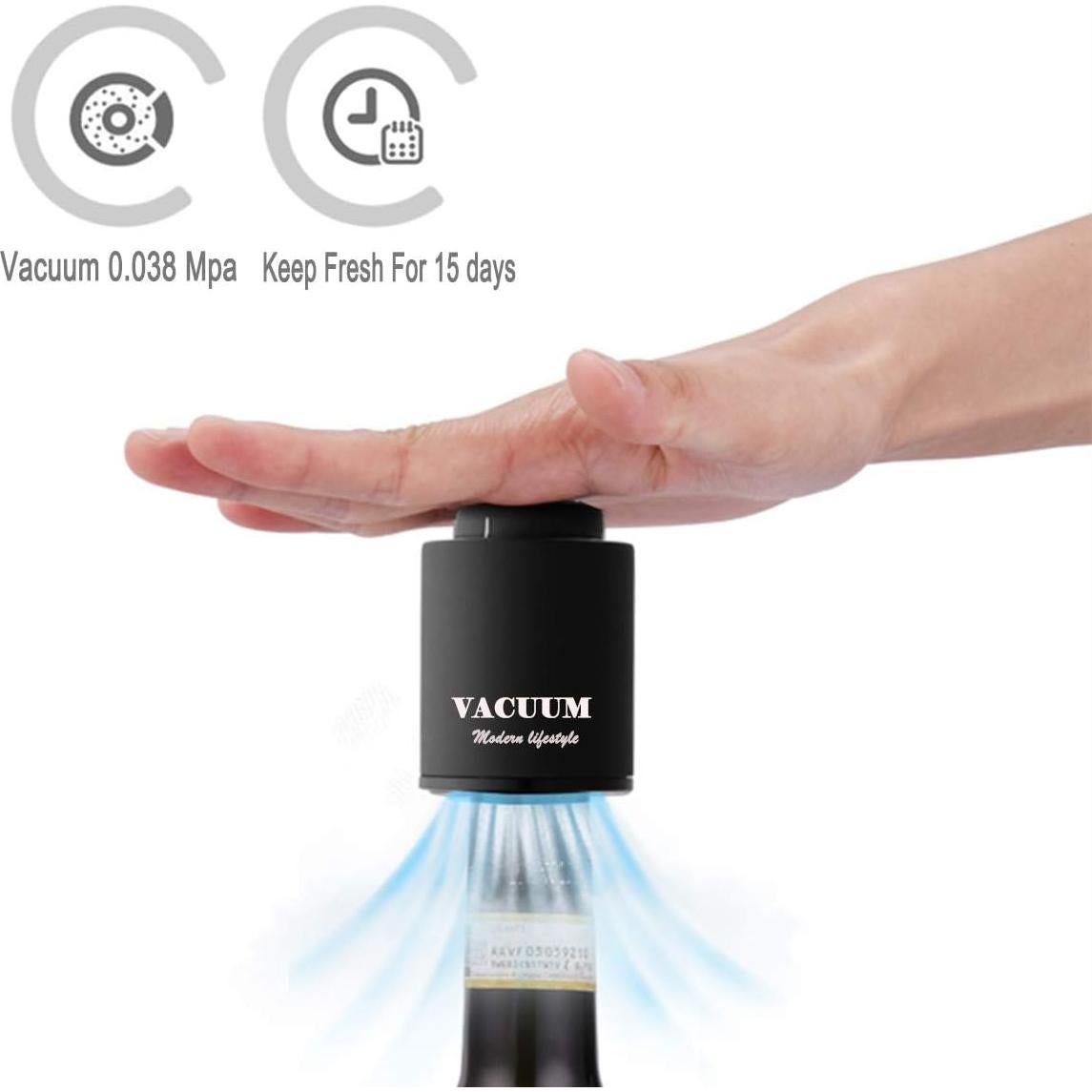 2 Tapones de Vacío para Botellas de Vino Sunwuun - Conservador Reutilizable