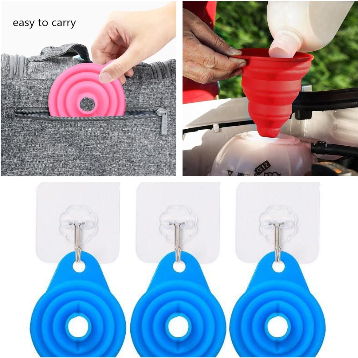 Juego de 3 Embudos de Cocina JQSAOKEYU Silicona Grado Alimenticio