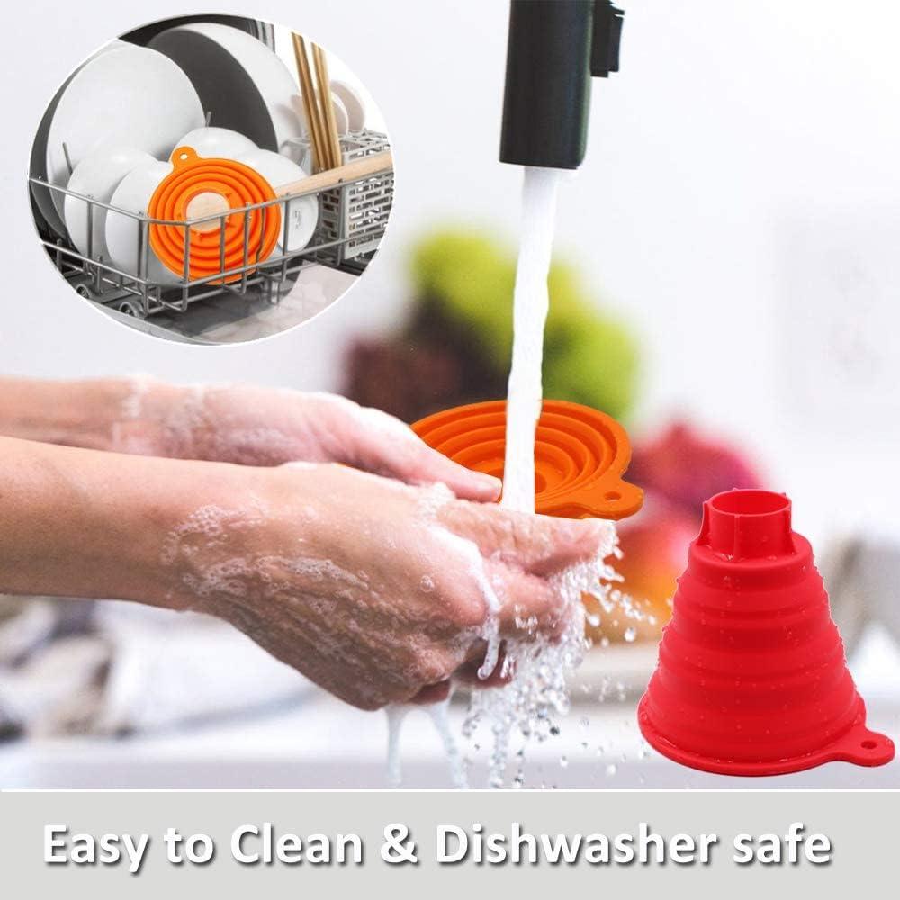 Juego de 3 Embudos de Cocina JQSAOKEYU Silicona Grado Alimenticio