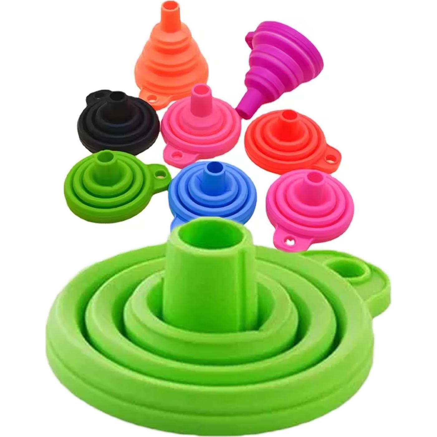 Set de 4 Embudos de Silicona Plegables Kolibrox - Boca Ancha