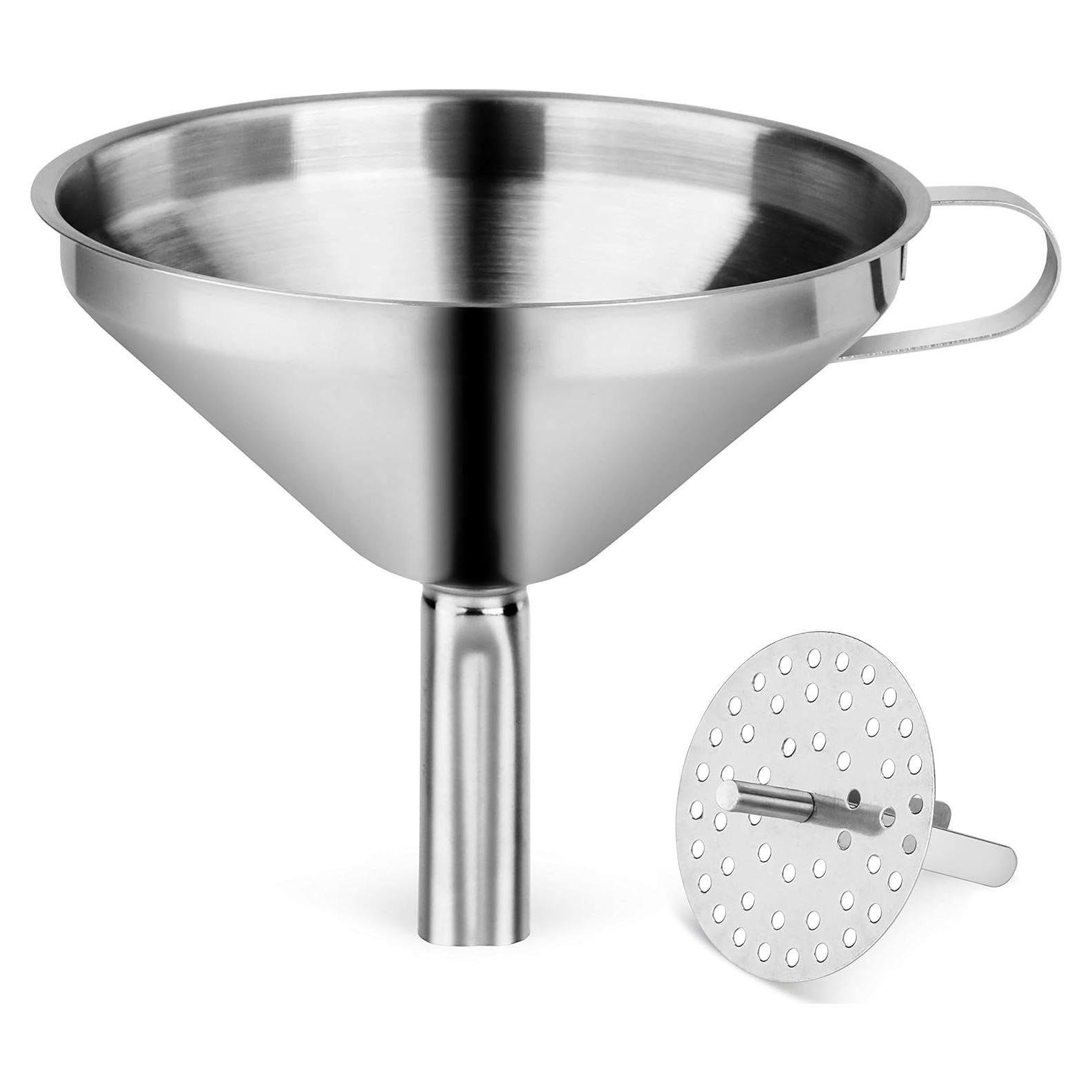 Embudo de Acero Inoxidable New Star 12,7 cm con Colador