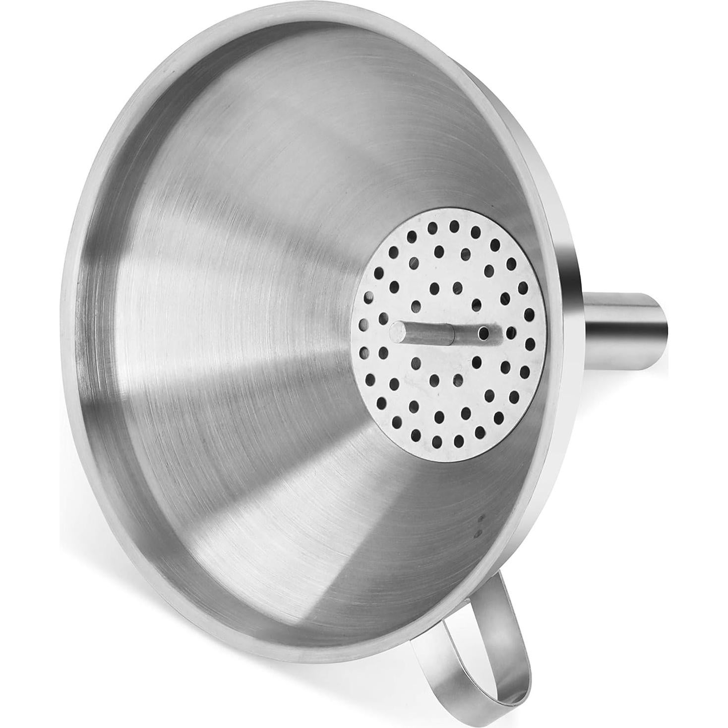 Embudo de Acero Inoxidable New Star 12,7 cm con Colador