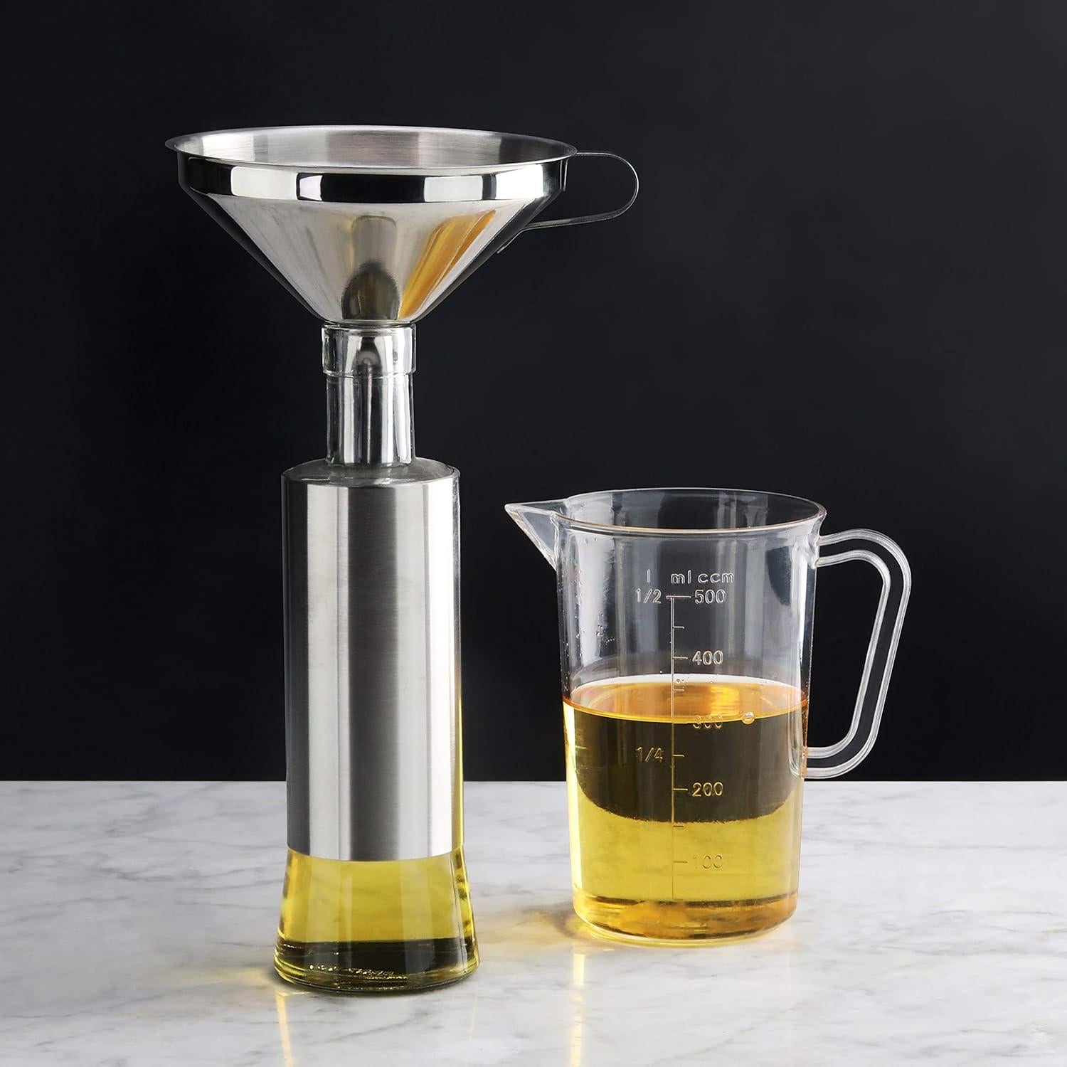 Embudo de Acero Inoxidable New Star 12,7 cm con Colador