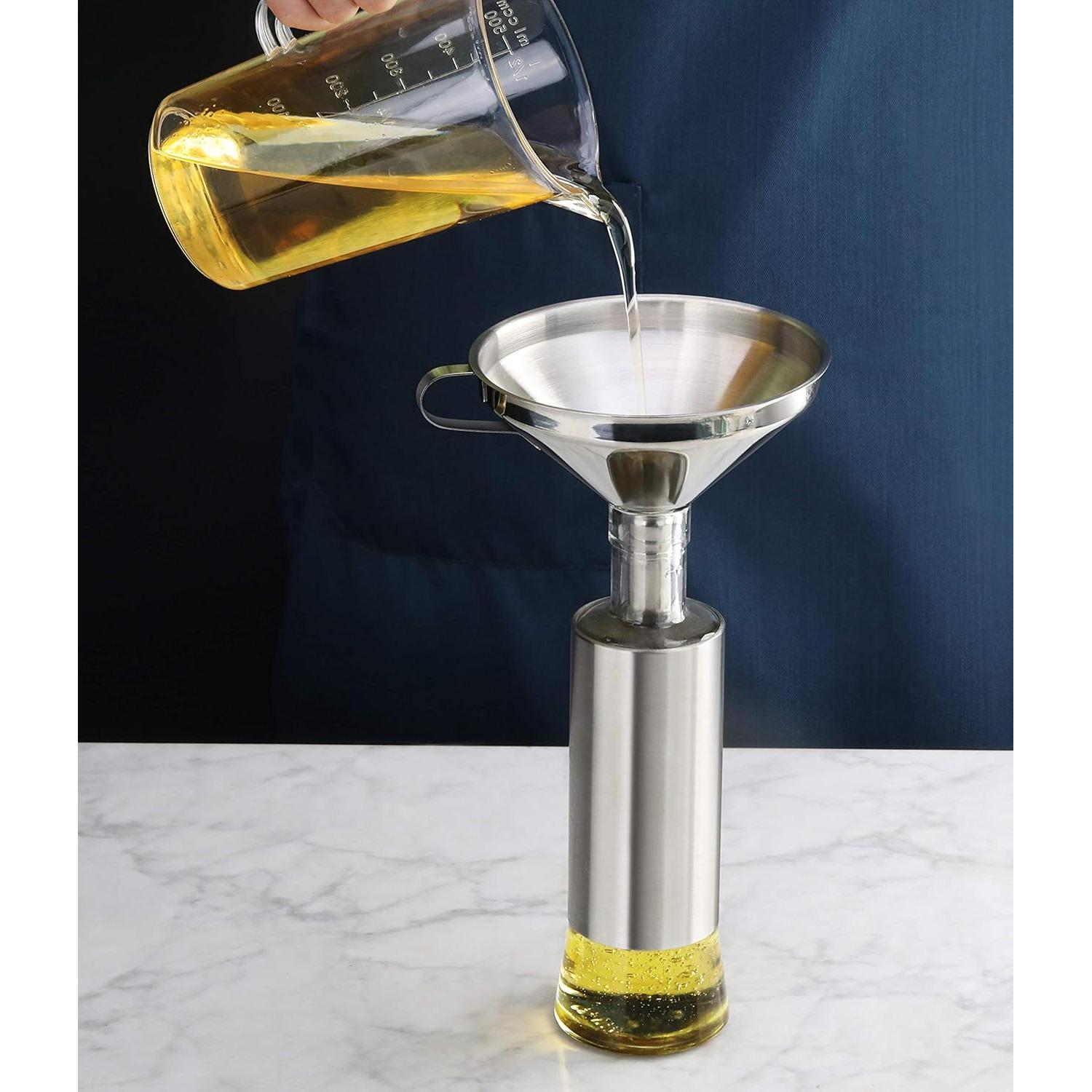 Embudo de Acero Inoxidable New Star 12,7 cm con Colador