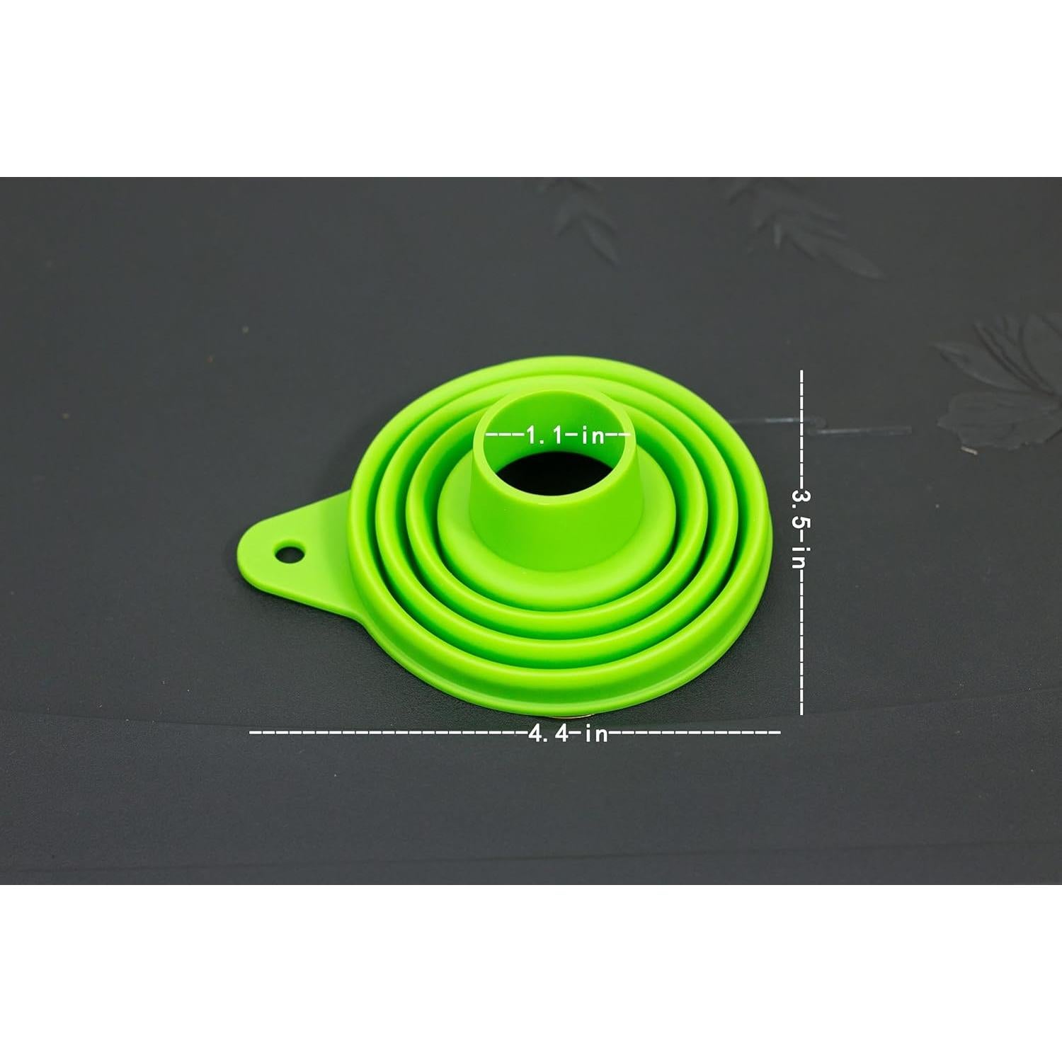 Embudo de Silicona Plegable Star Elm Verde Grande 15.5 cm