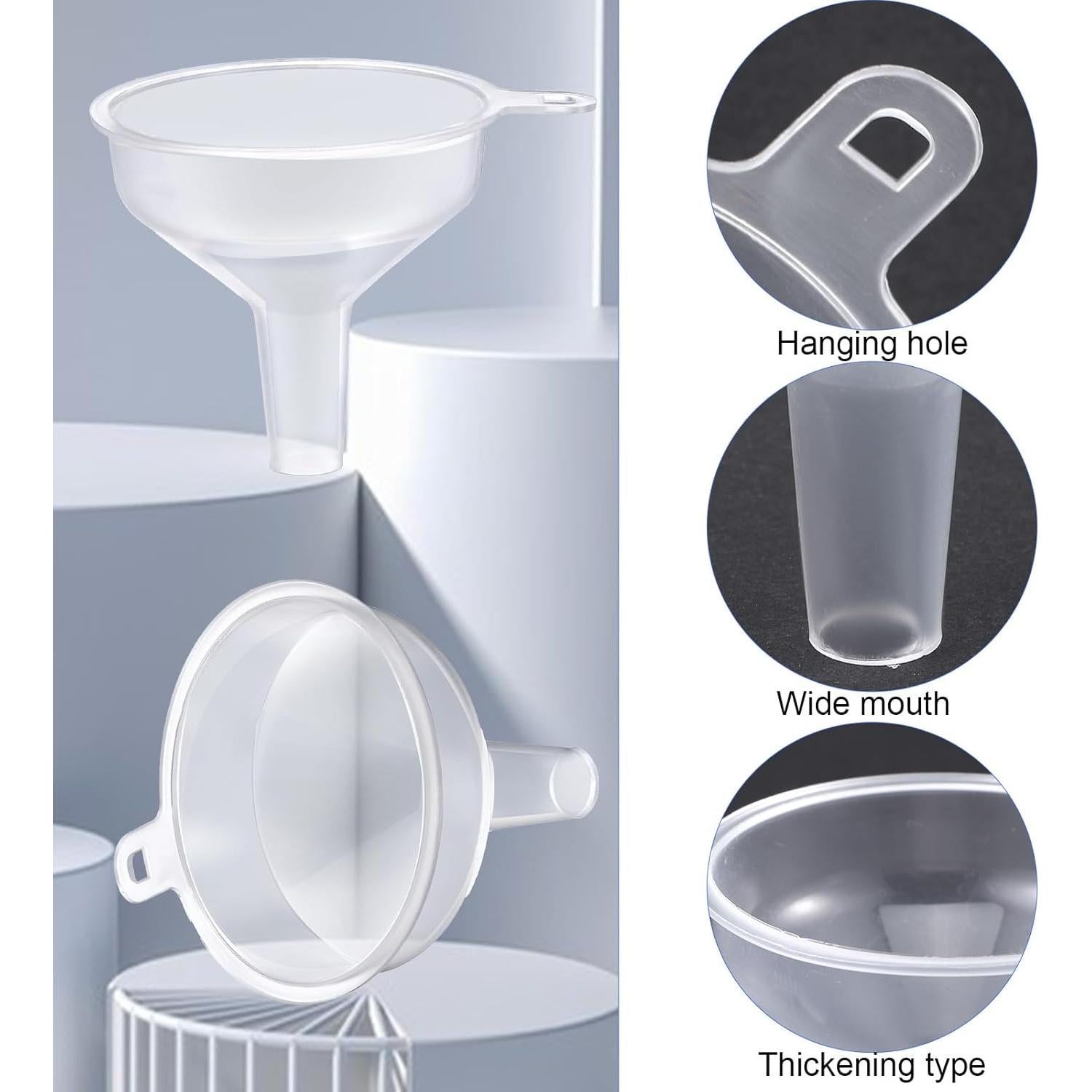 4 Embudos Pequeños de Plástico SynHHergyx para Cocina