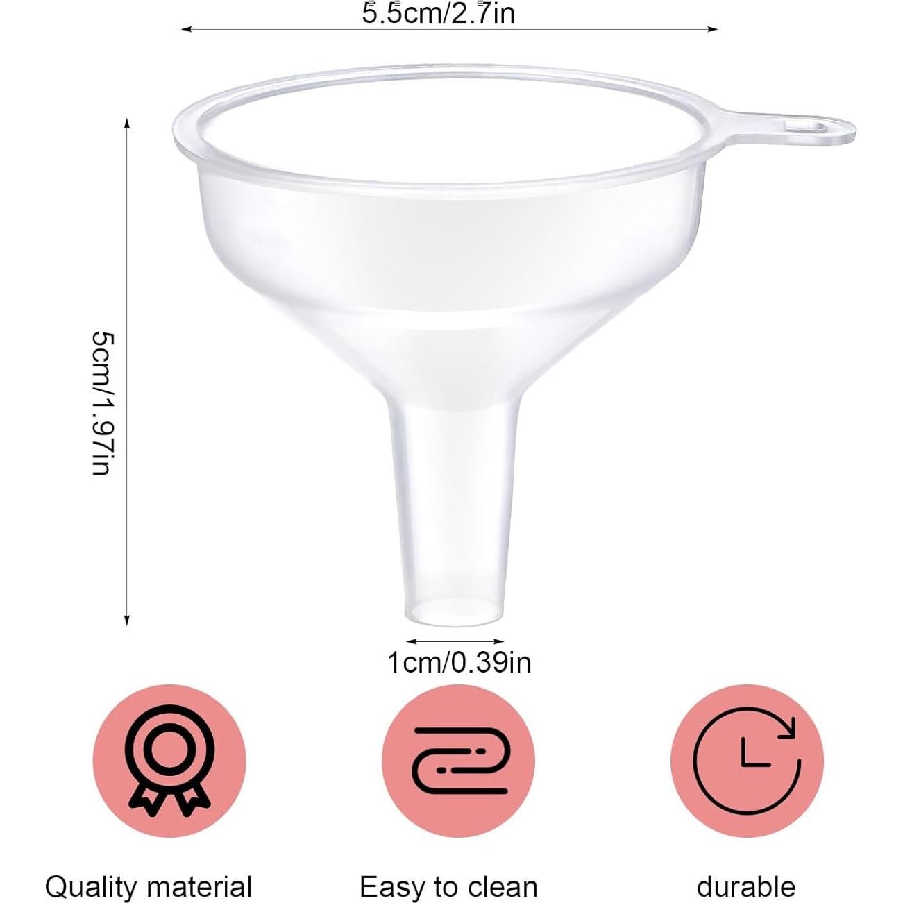 4 Embudos Pequeños de Plástico SynHHergyx para Cocina