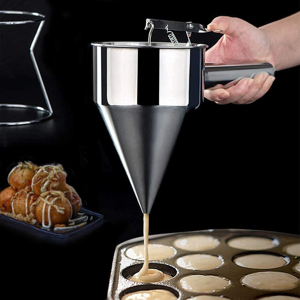 Dispensador de Masa de Pancakes MyLifeUNIT Acero Inoxidable 1200ml