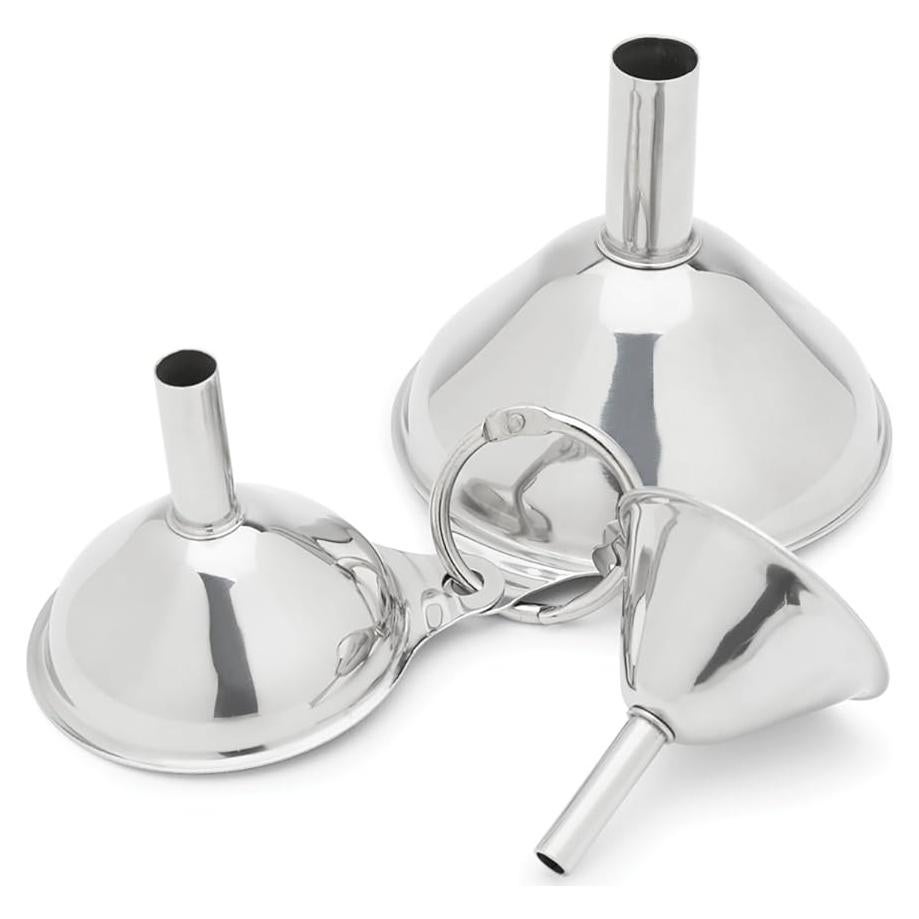 Juego de Embudos de Acero Inoxidable Fox Run 3 Piezas