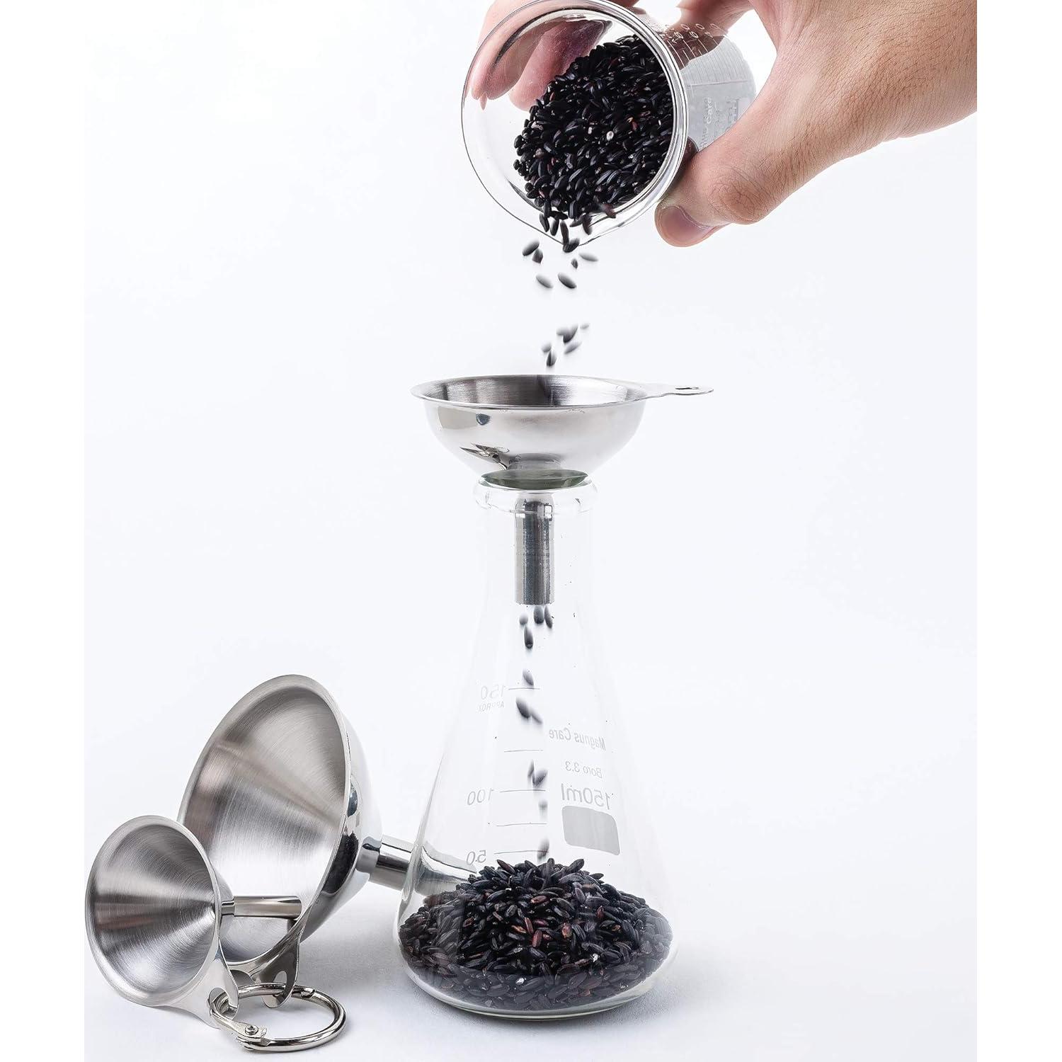 Juego de Embudos de Acero Inoxidable Fox Run 3 Piezas