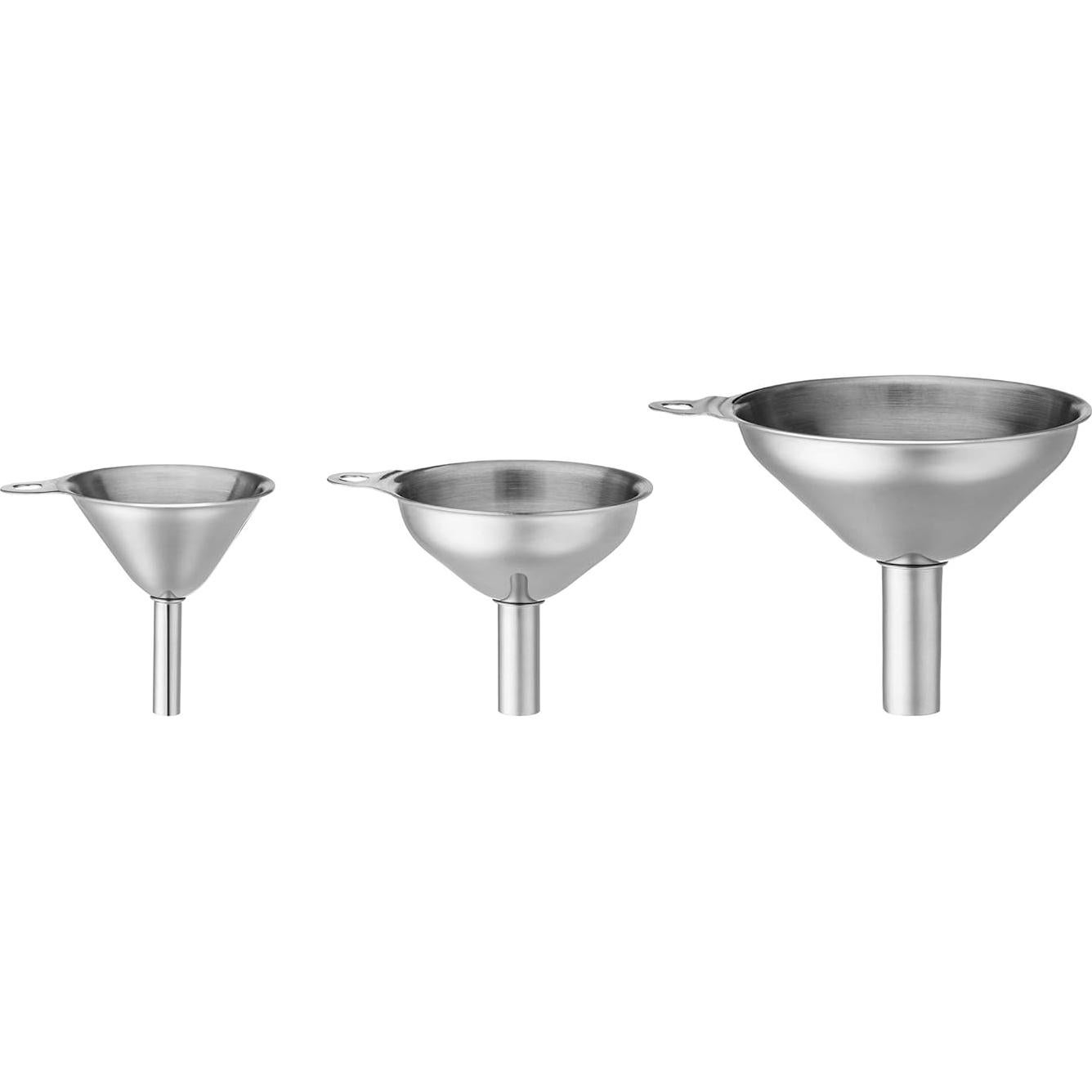 Juego de Embudos de Acero Inoxidable Fox Run 3 Piezas