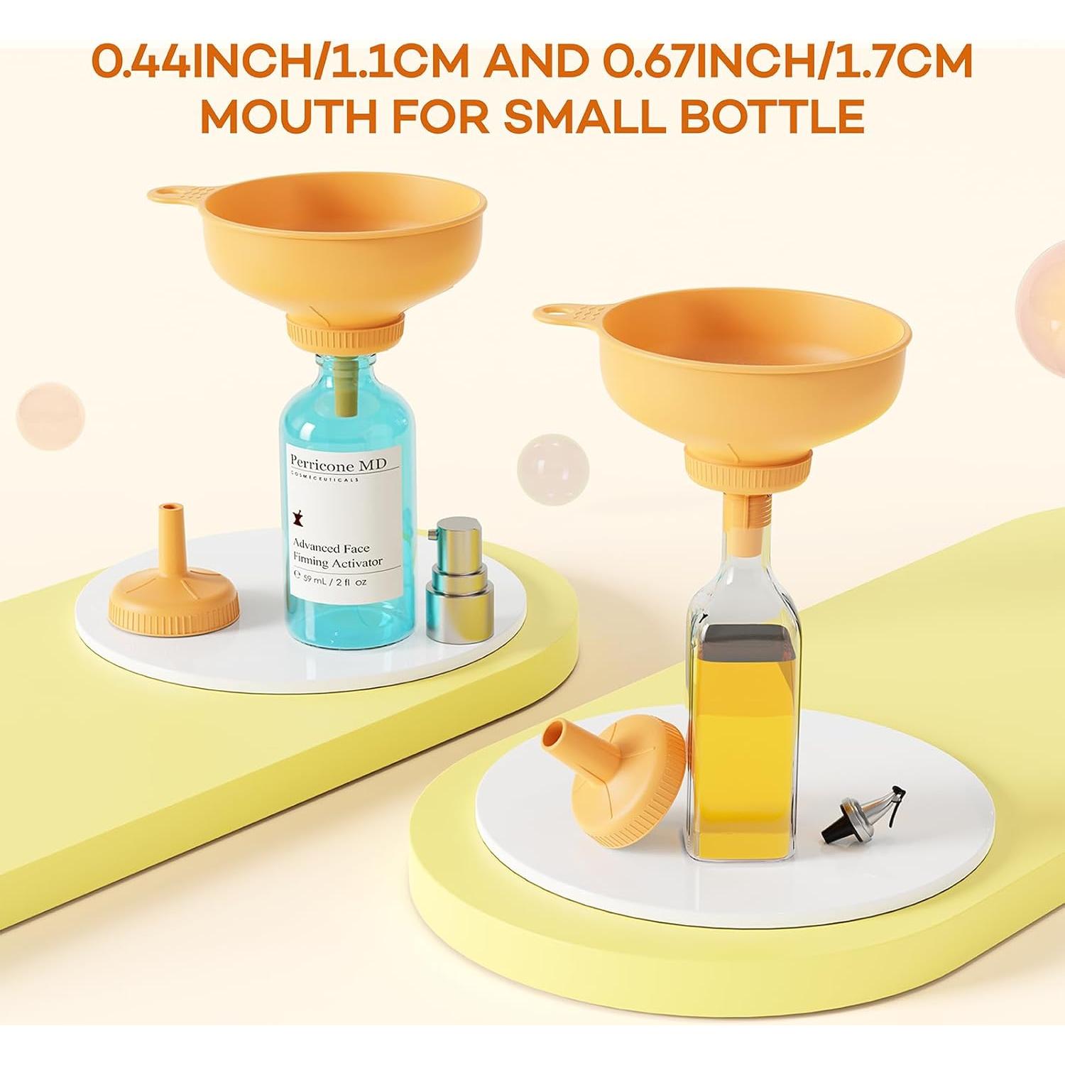 Embudo Versátil Pisol con 5 Picos y 2 Coladores Naranja