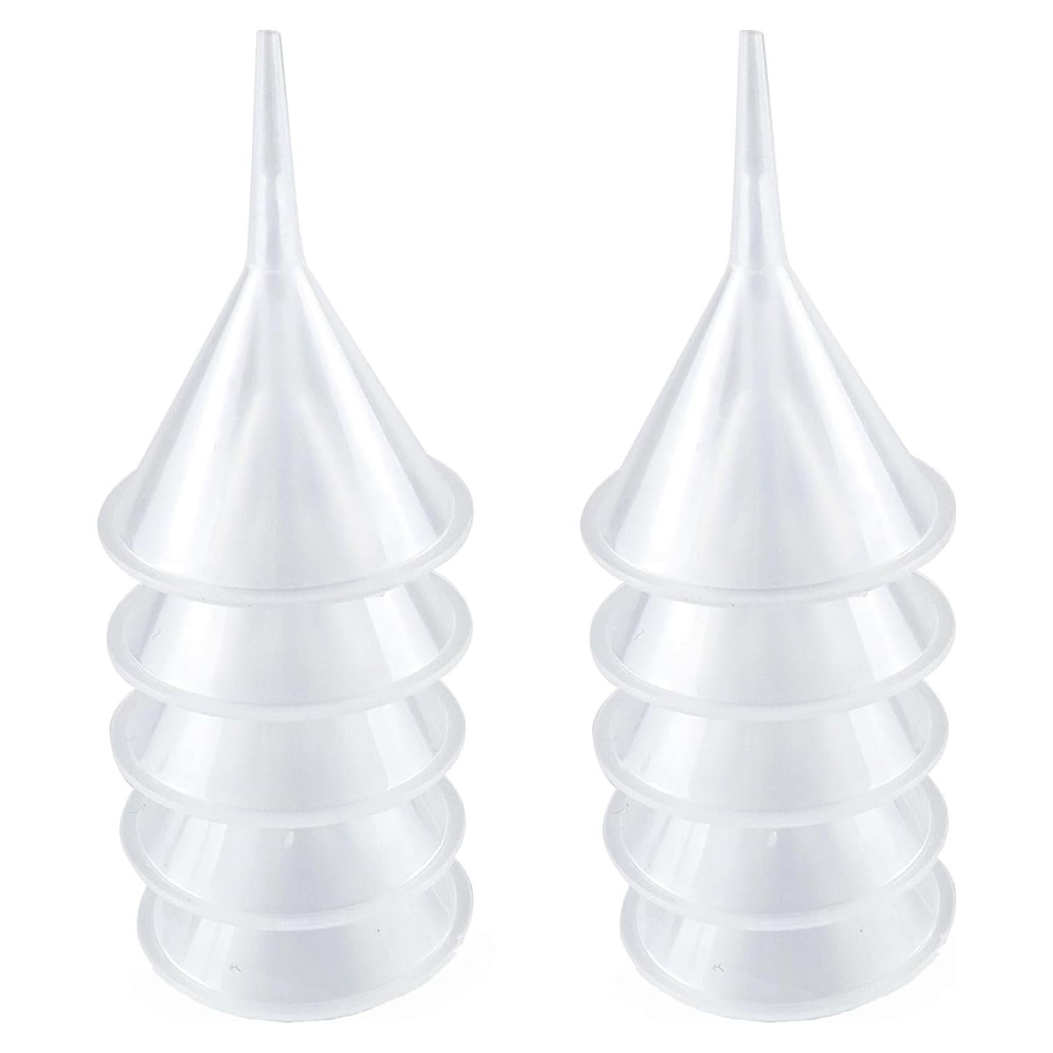 Juego de 10 Mini Embudos de Plástico MOYUAN 4 cm