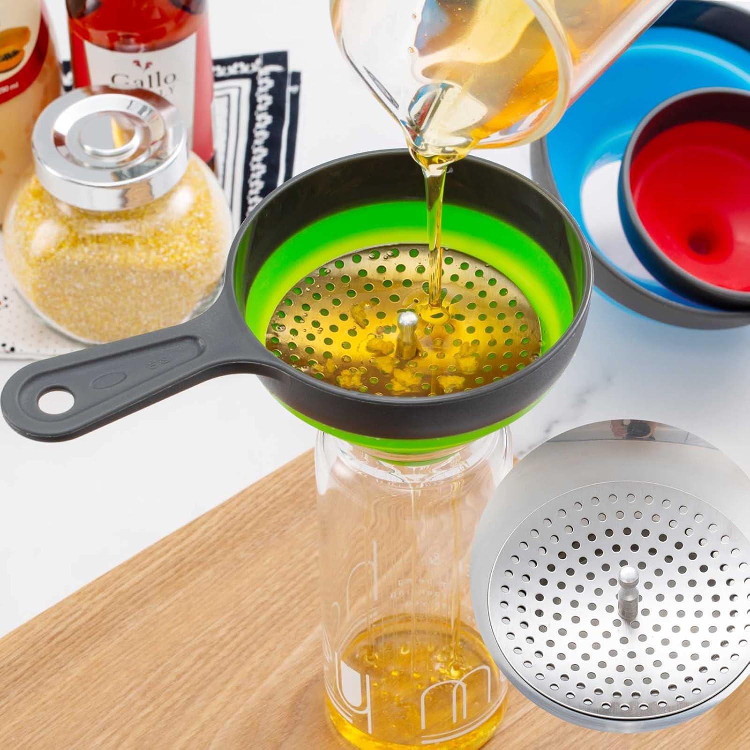 Juego de Embudos de Silicona Kalave 4 Piezas para Cocina