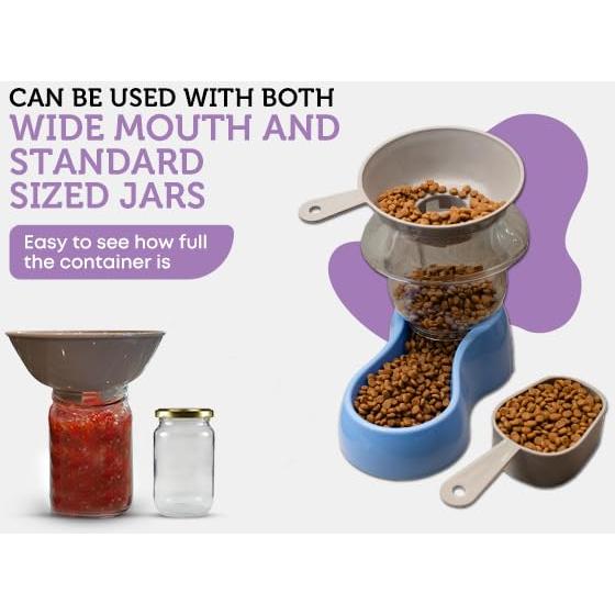 Embudo de Boca Ancha con Cucharas Medidoras 1 Taza