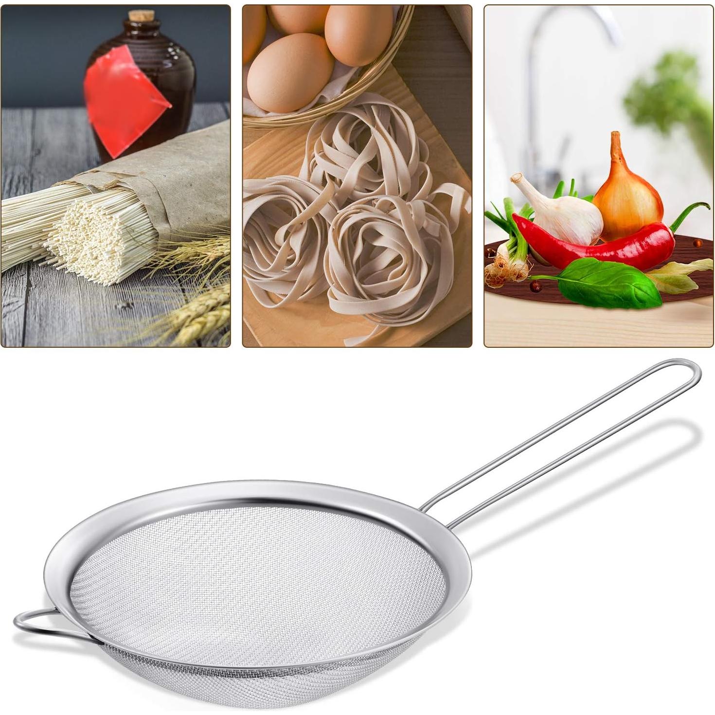 Juego de Embudos y Coladores Acero Inoxidable Boao 4 Piezas