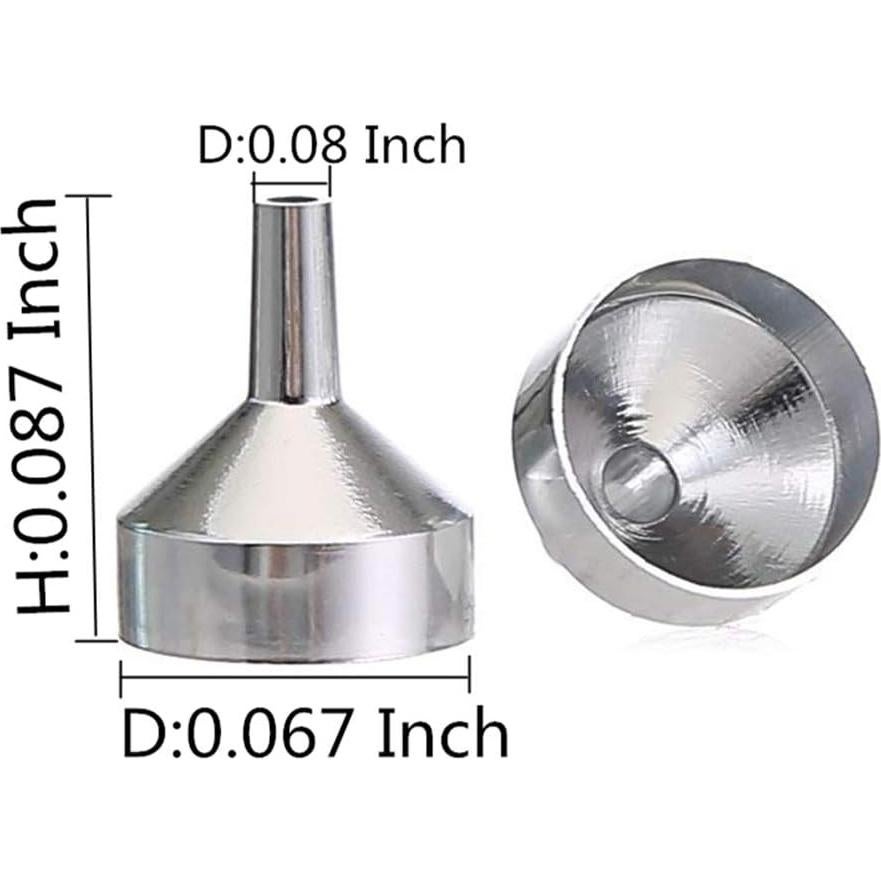 6 Embudos de Aluminio Plateados OZXCHIXU para Perfume