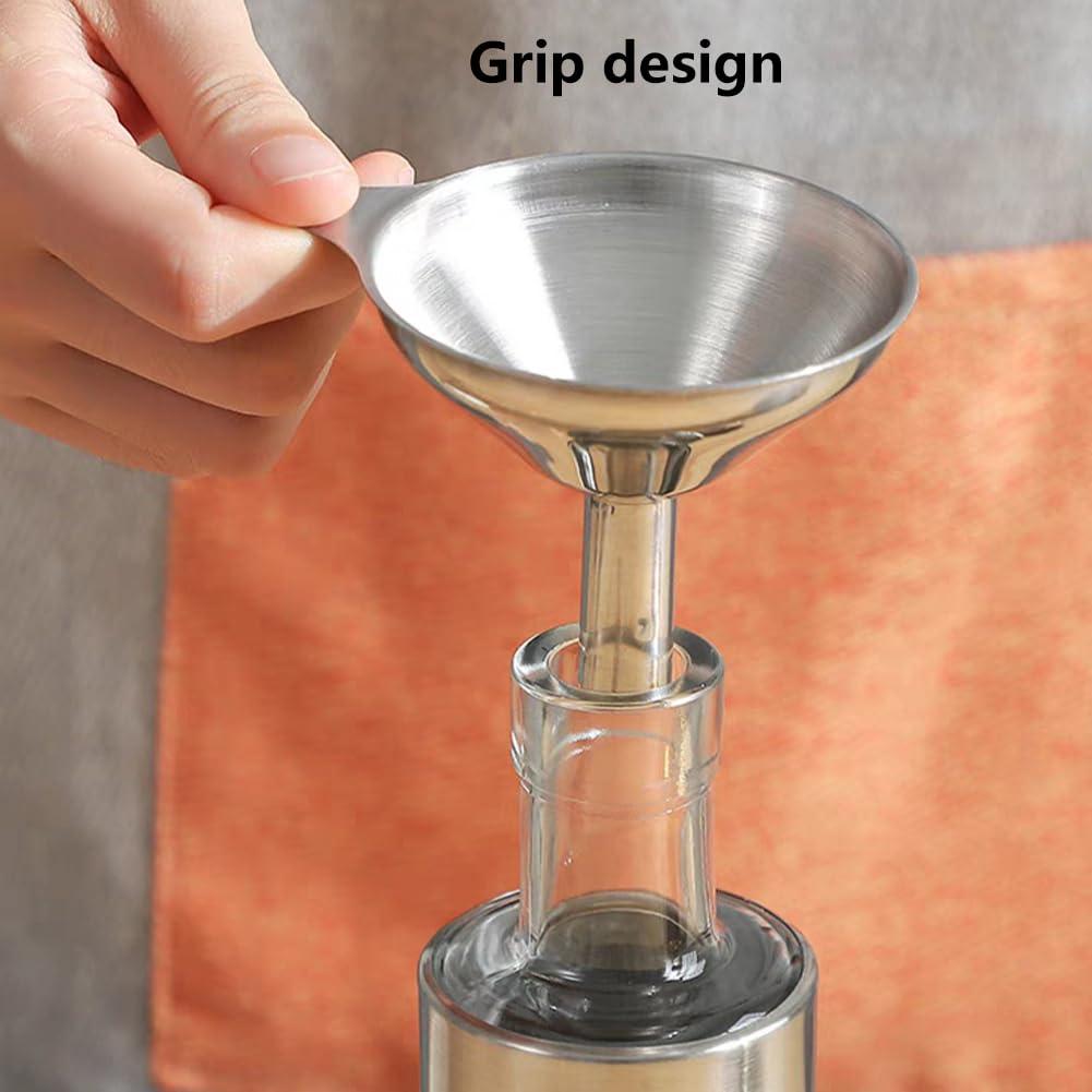 Juego de 3 Embudos de Acero Inoxidable Restynic