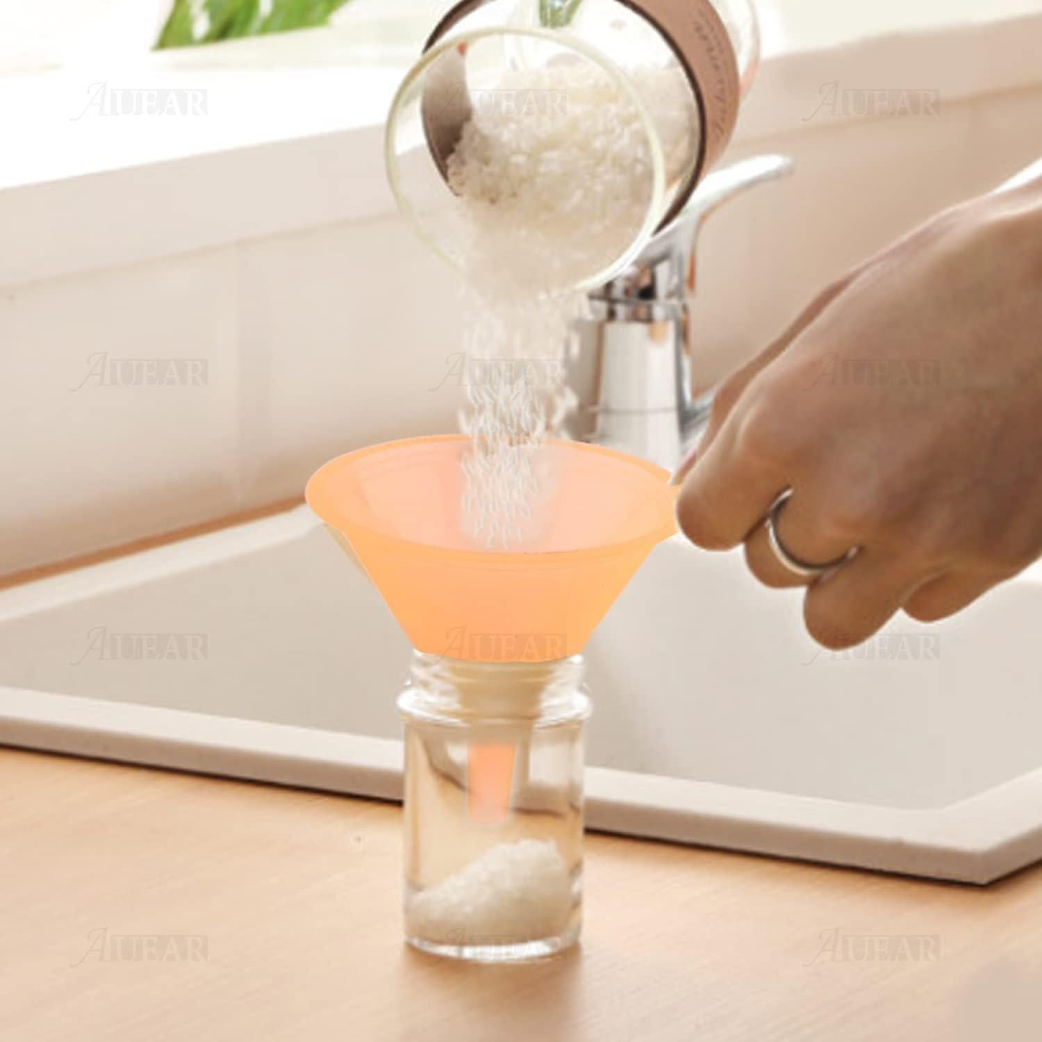 Juego de Embudos de Colores AUEAR 5 Pcs Grado Alimenticio