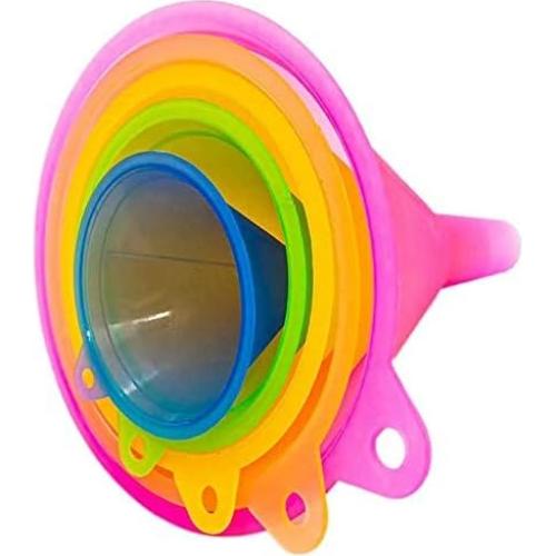 Juego de Embudos de Colores AUEAR 5 Pcs Grado Alimenticio