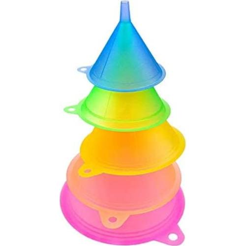 Juego de Embudos de Colores AUEAR 5 Pcs Grado Alimenticio