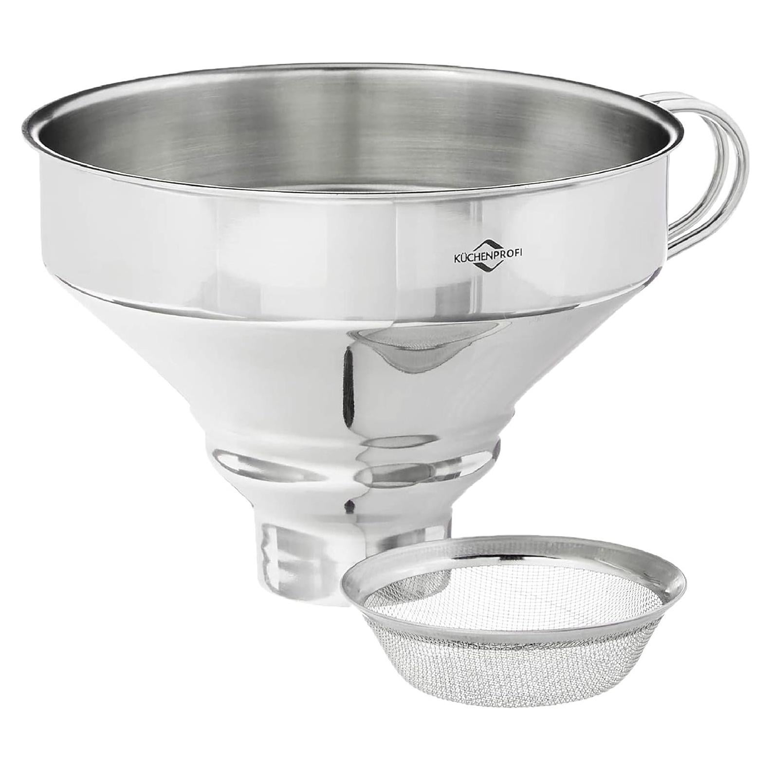 Embudo de Acero Inoxidable KÜCHENPROFI con Filtro 12,7 cm