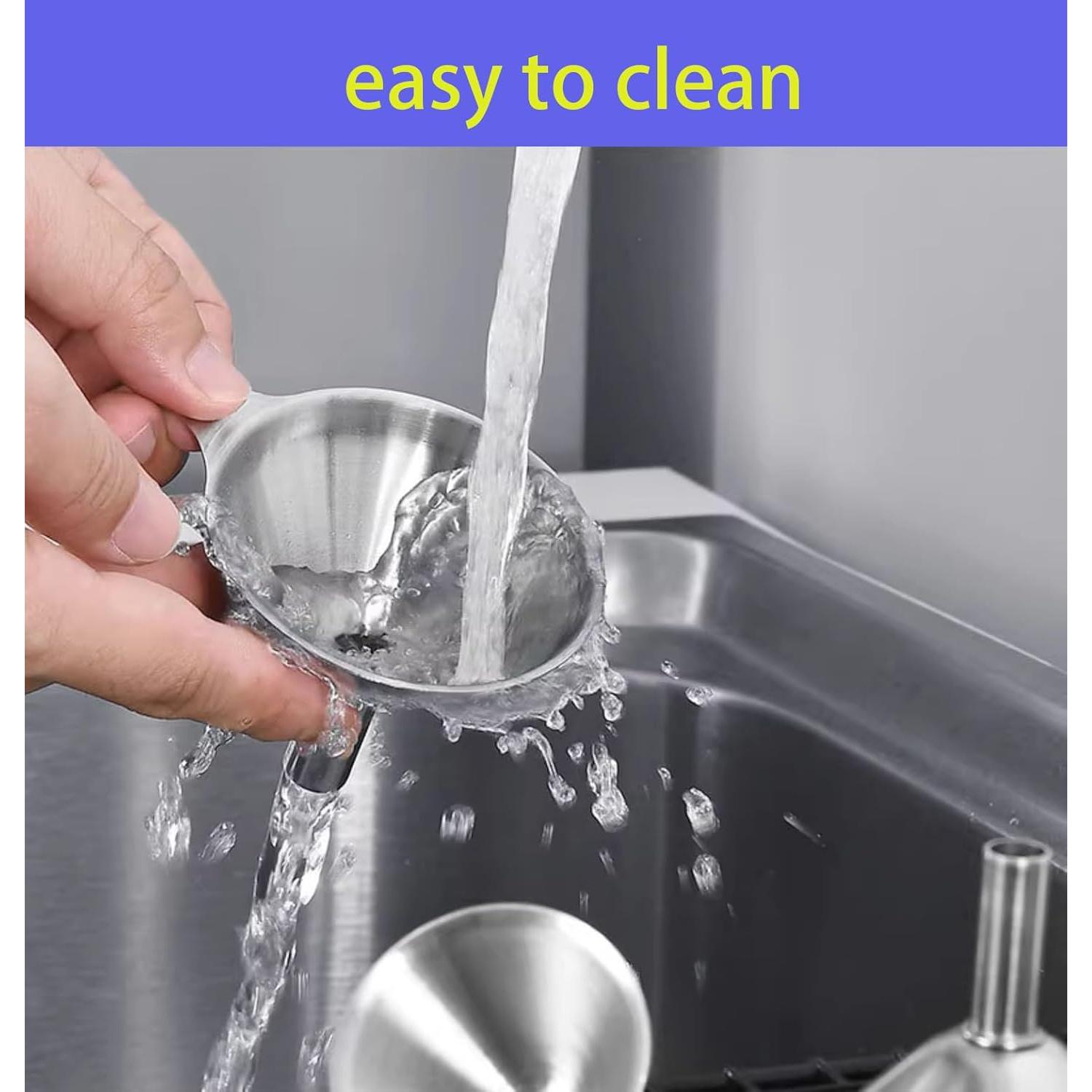 Juego de Embudos de Cocina ZIYOU Acero Inoxidable 3 Piezas