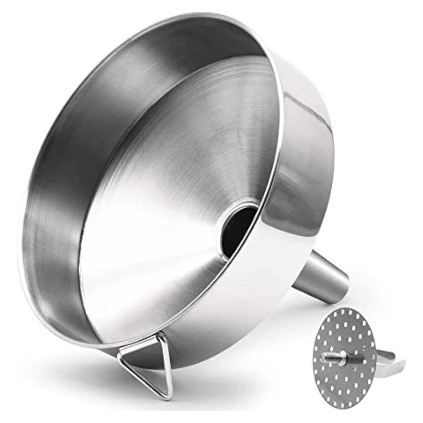 Embudo Grande HOXHA Acero Inoxidable 20,07 cm con Colador