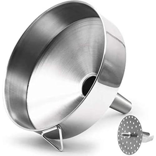 Embudo Grande HOXHA Acero Inoxidable 20,07 cm con Colador