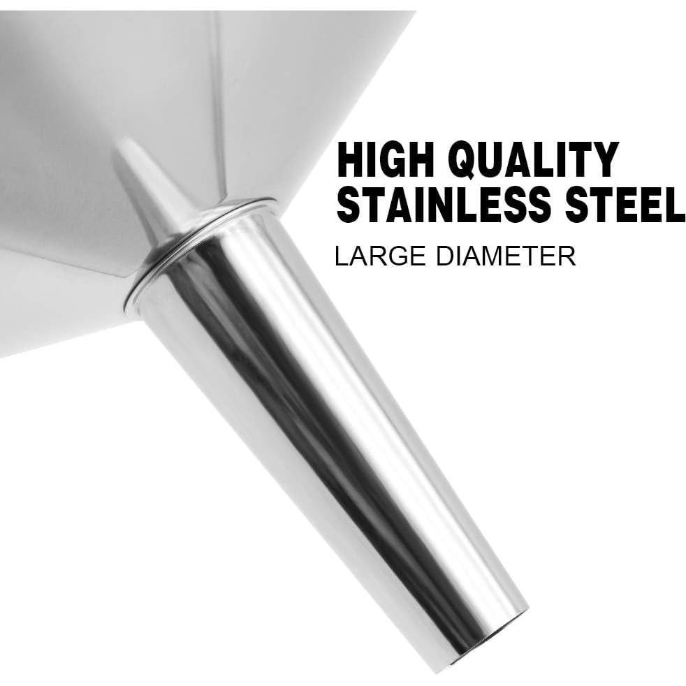 Embudo Grande HOXHA Acero Inoxidable 20,07 cm con Colador