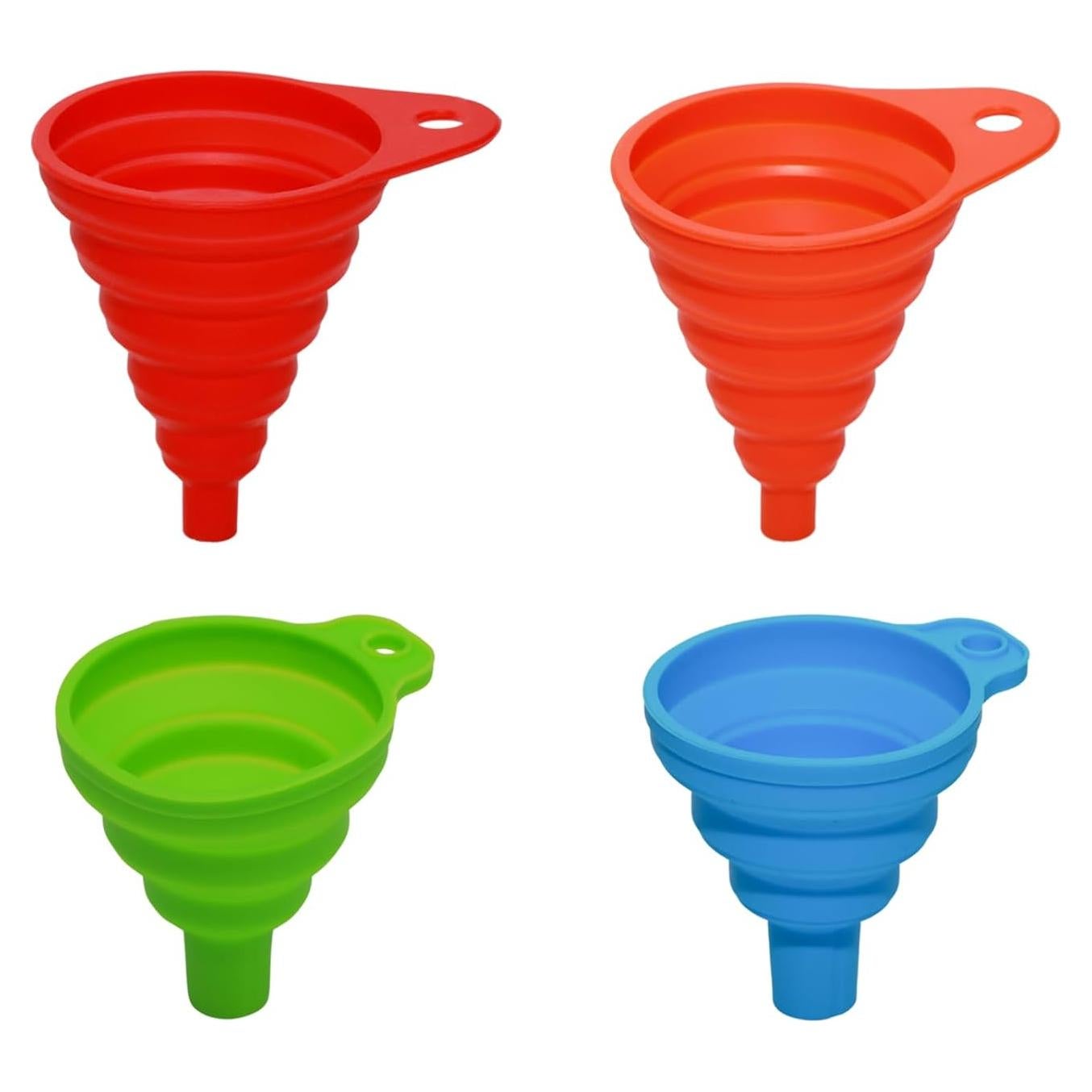 Embudo Plegable de Silicona Anphly 4 Piezas para Cocina