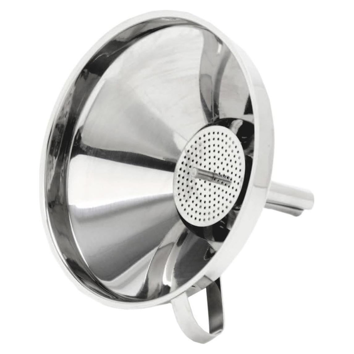 Embudo de acero inoxidable Norpro 14 cm con colador desmontable