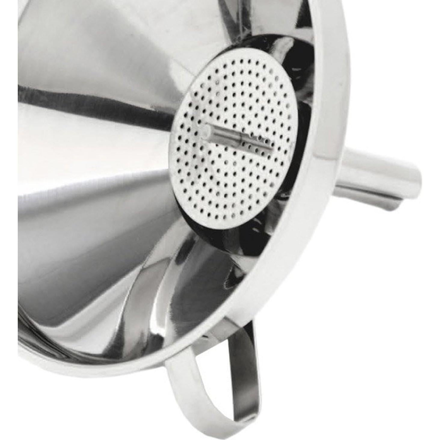 Embudo de acero inoxidable Norpro 14 cm con colador desmontable