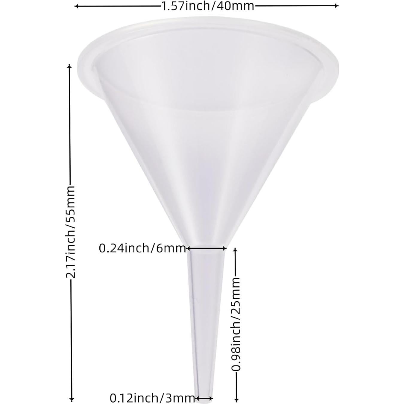 Set de 12 Mini Embudos de Plástico DIANMI 4 cm para Cocina